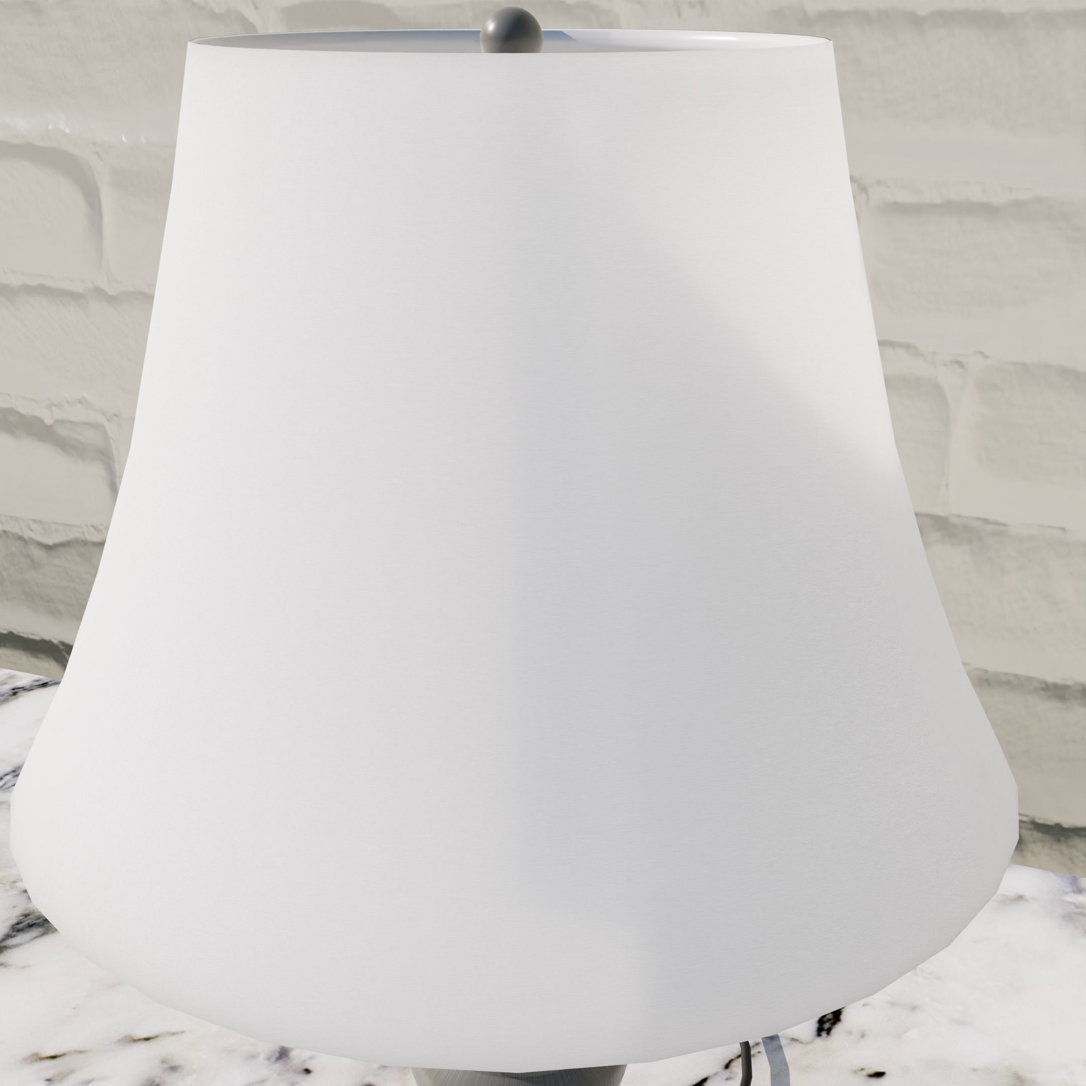 Classic gray lamp Low-poly 3D model_3
