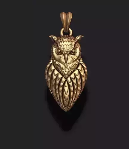 owl pendant 3D print model