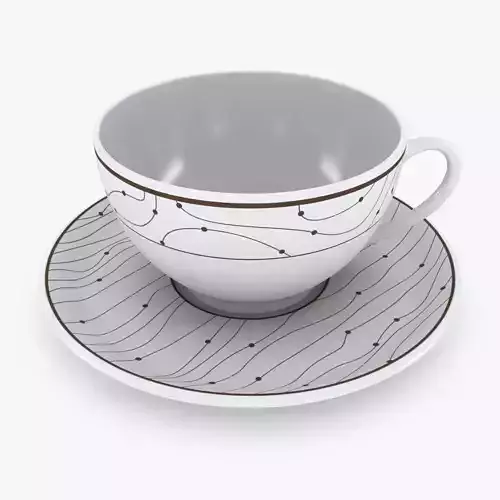 Cup Model coffee and saucer - coffee and saucer