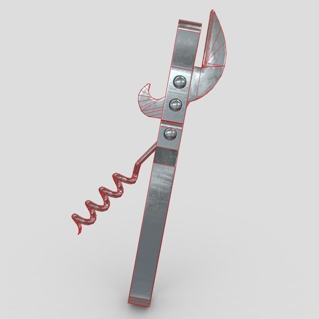 Can Opener 2 Low-poly 3D model_4