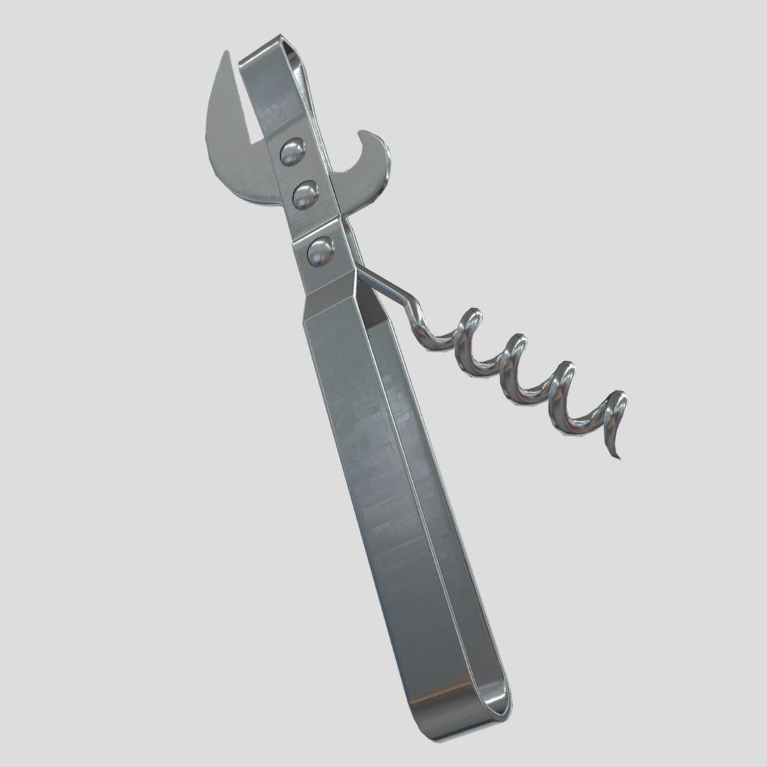 Can Opener 2 Low-poly 3D model_9