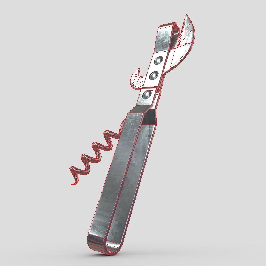 Can Opener 2 Low-poly 3D model_12