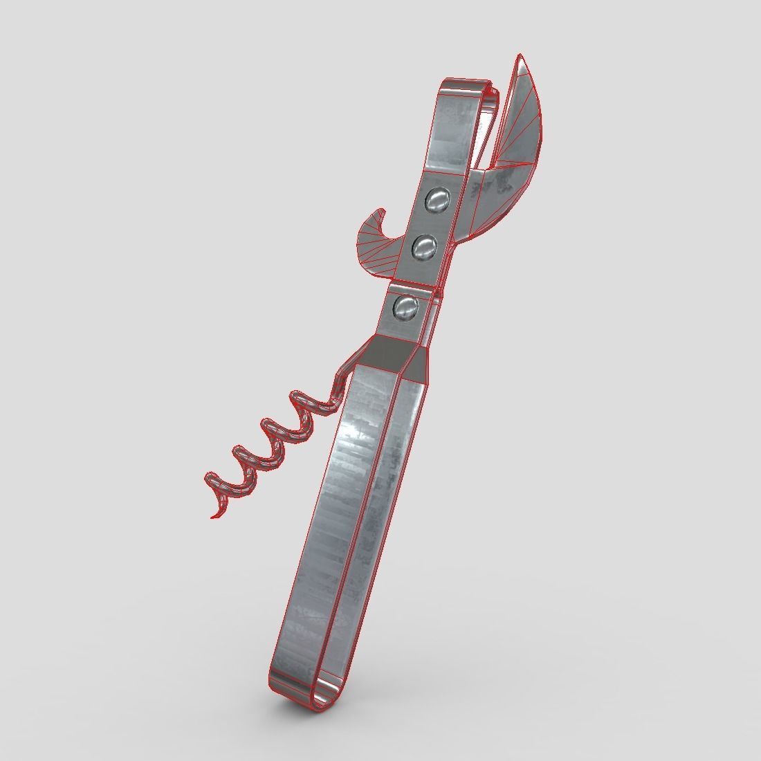 Can Opener 2 Low-poly 3D model_2