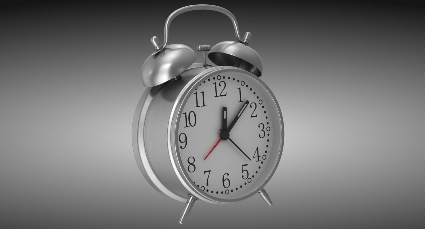 Alarm Clock Low-poly 3D model_2