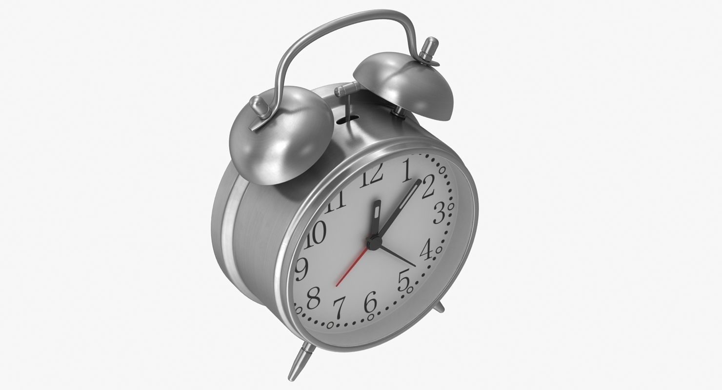 Alarm Clock Low-poly 3D model_6