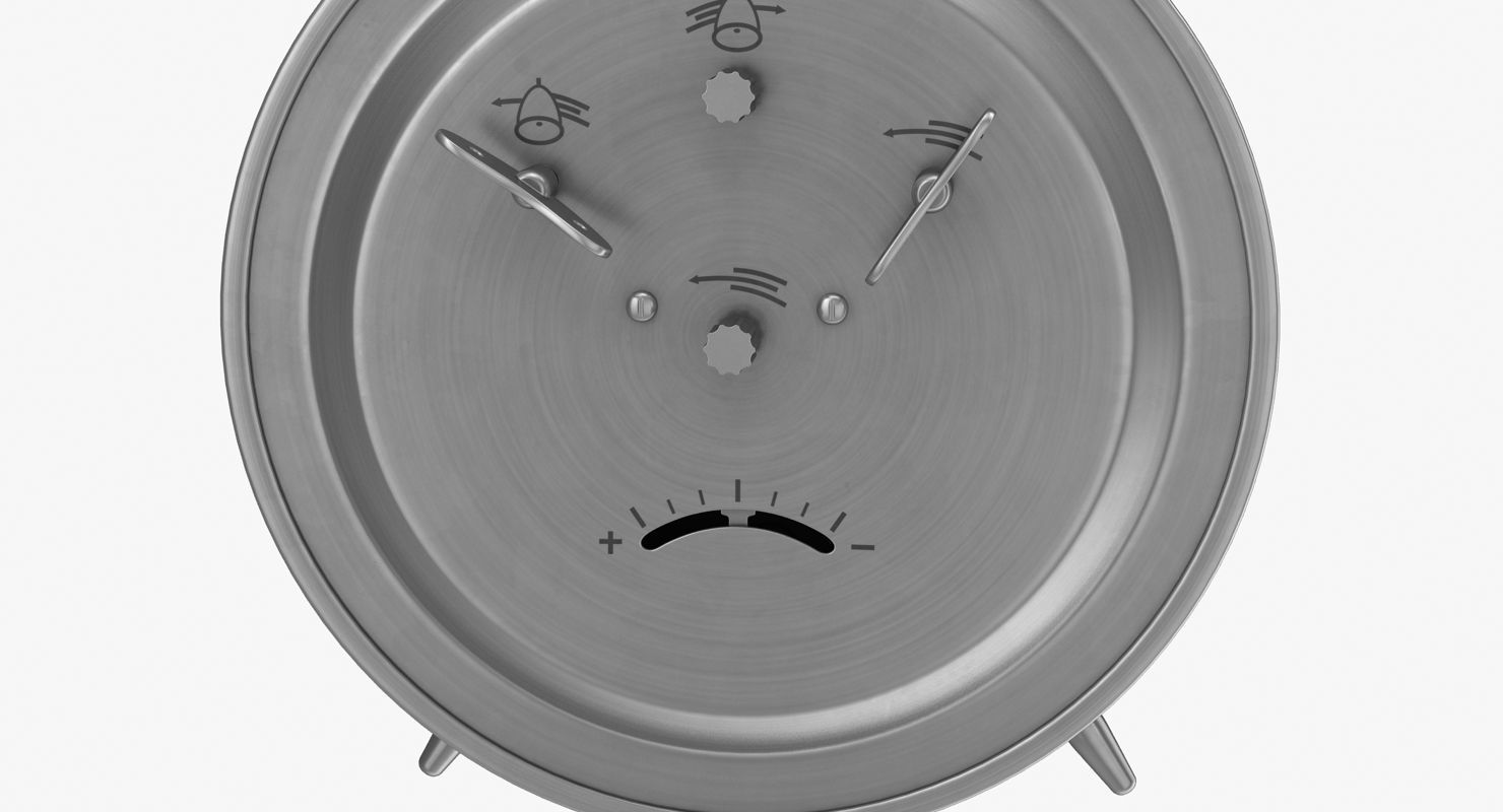 Alarm Clock Low-poly 3D model_8