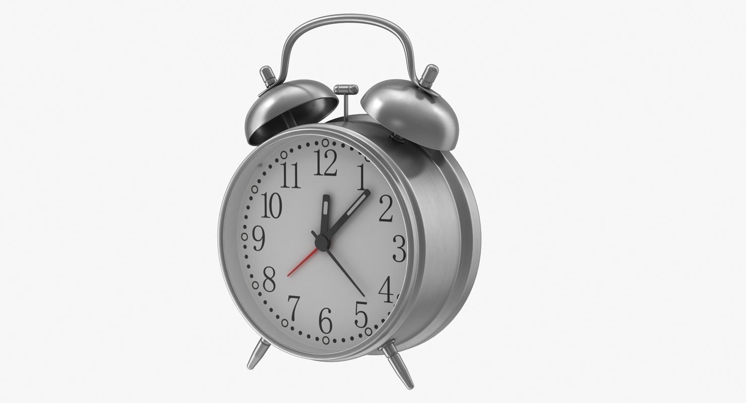 Alarm Clock Low-poly 3D model_3
