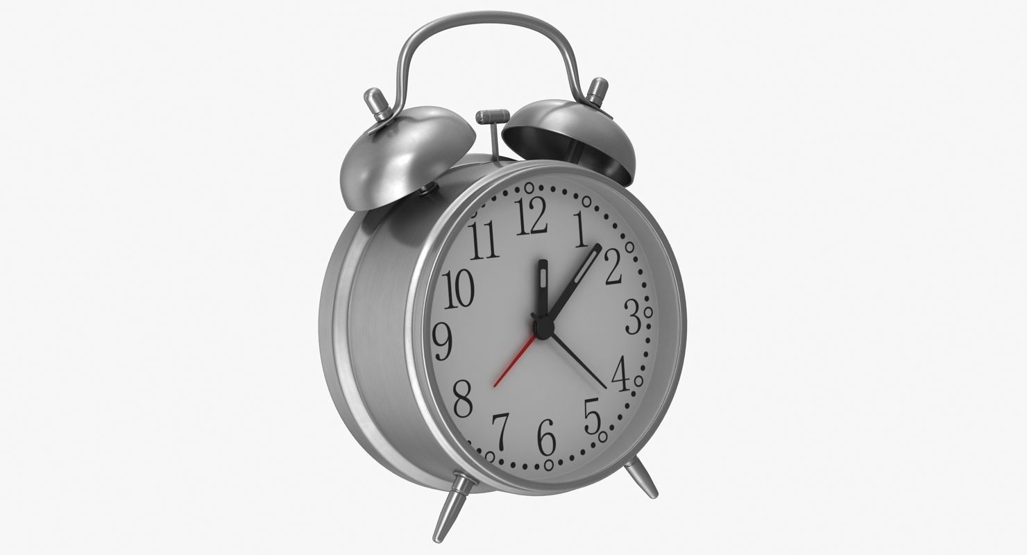 Alarm Clock Low-poly 3D model_1