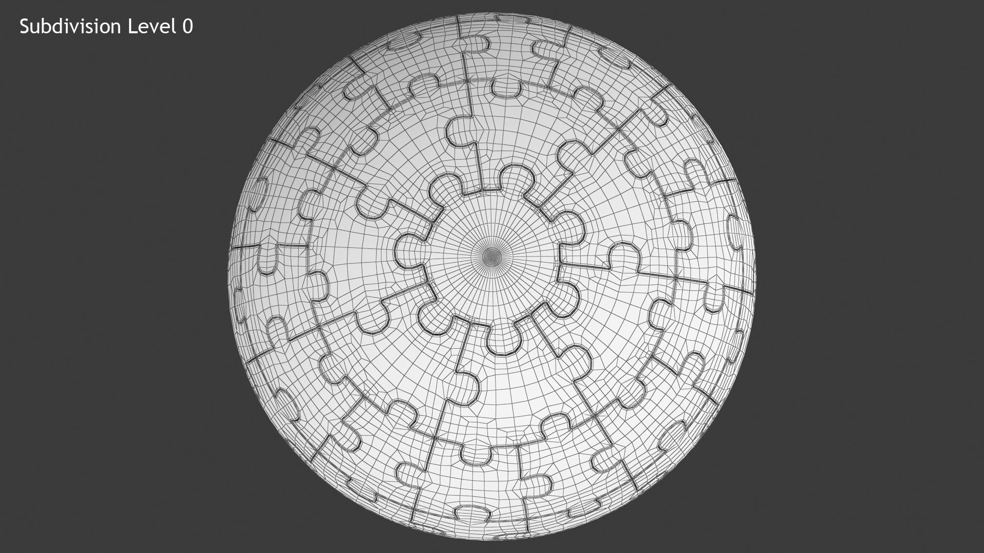 Puzzle Globe Low-poly 3D model_11