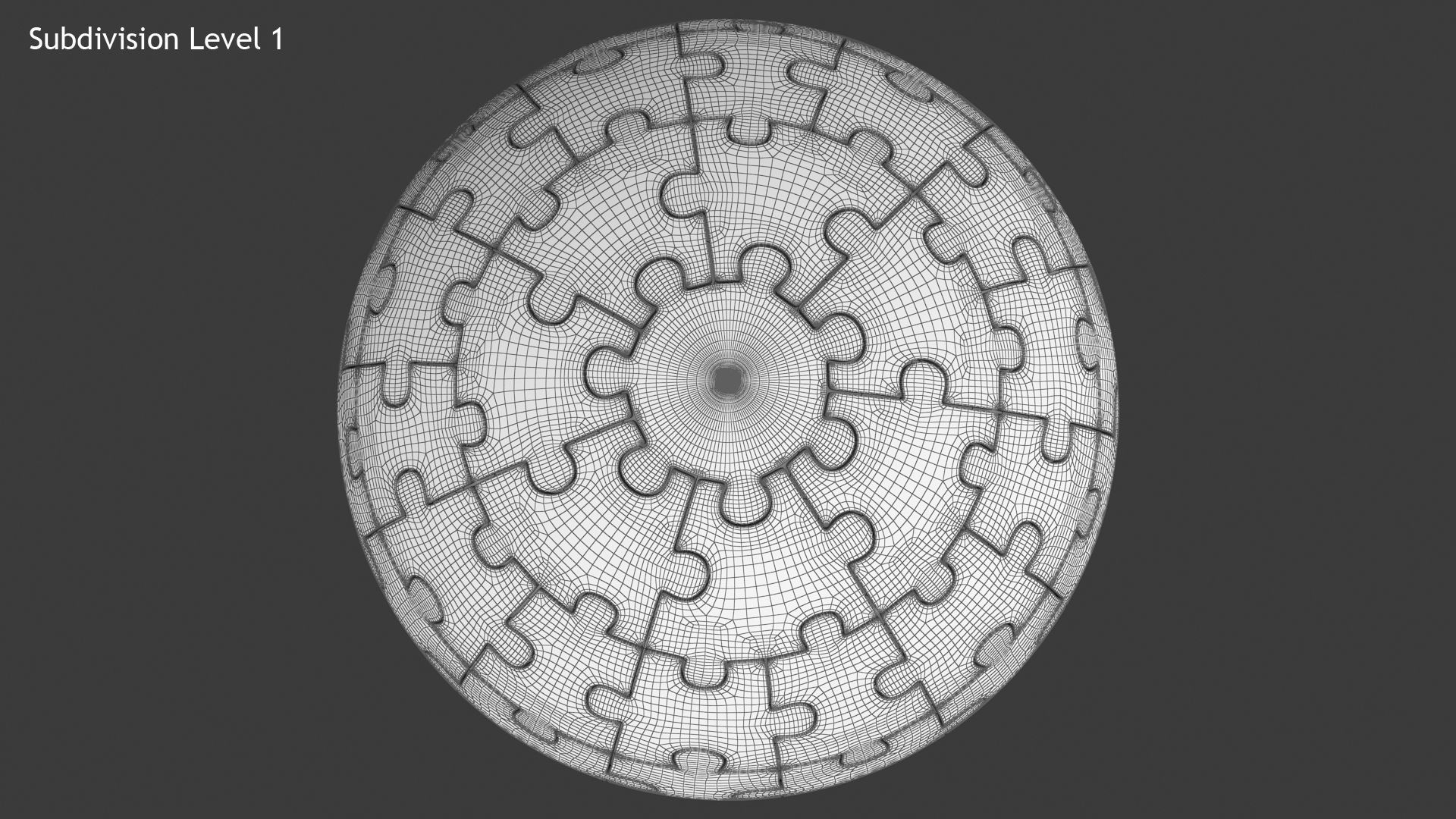 Puzzle Globe Low-poly 3D model_12