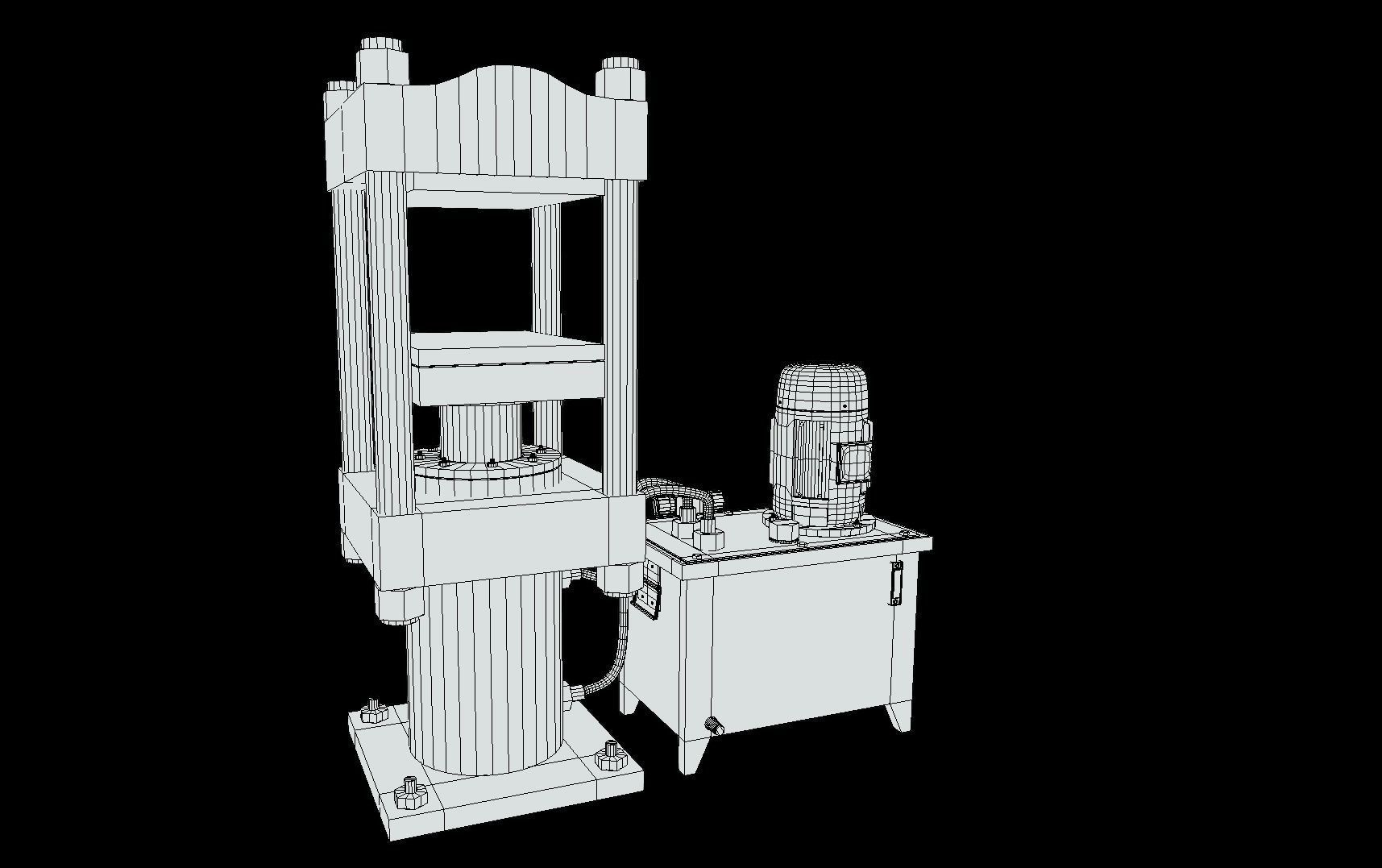 Hydraulic Press Low-poly 3D model_12
