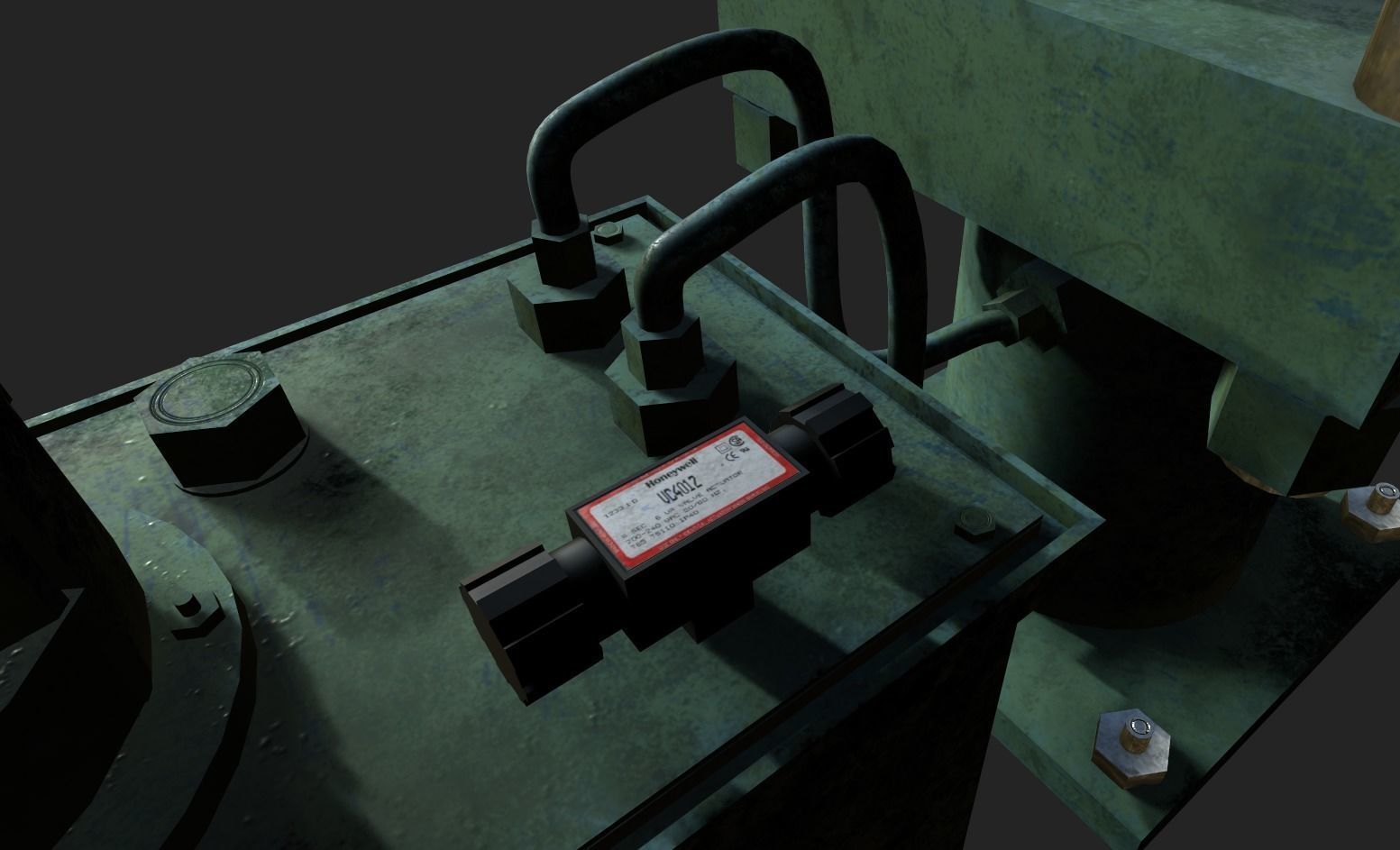 Hydraulic Press Low-poly 3D model_9