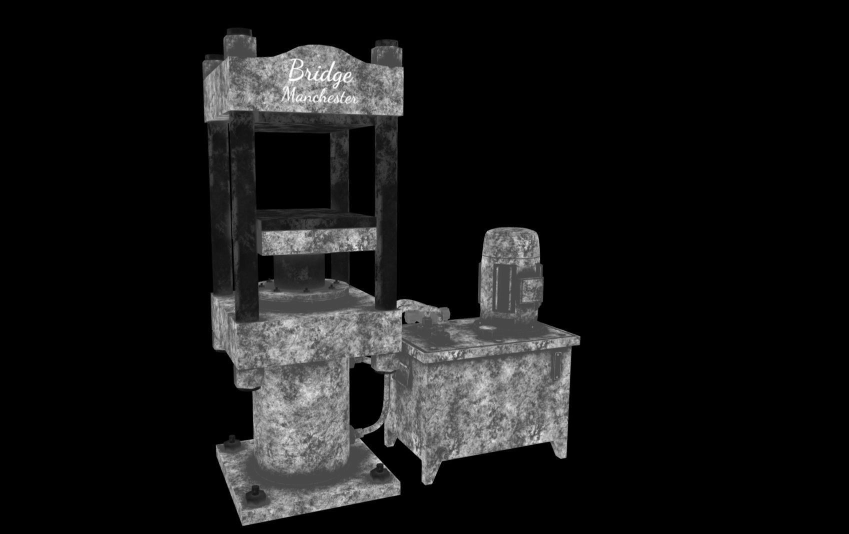 Hydraulic Press Low-poly 3D model_13