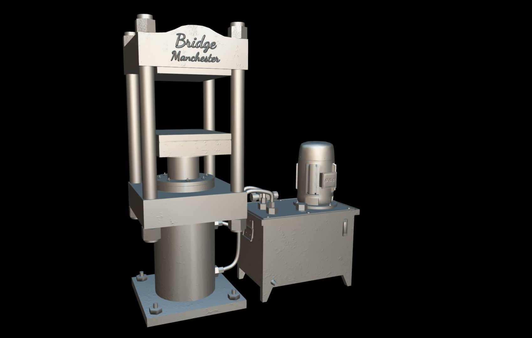 Hydraulic Press Low-poly 3D model_14