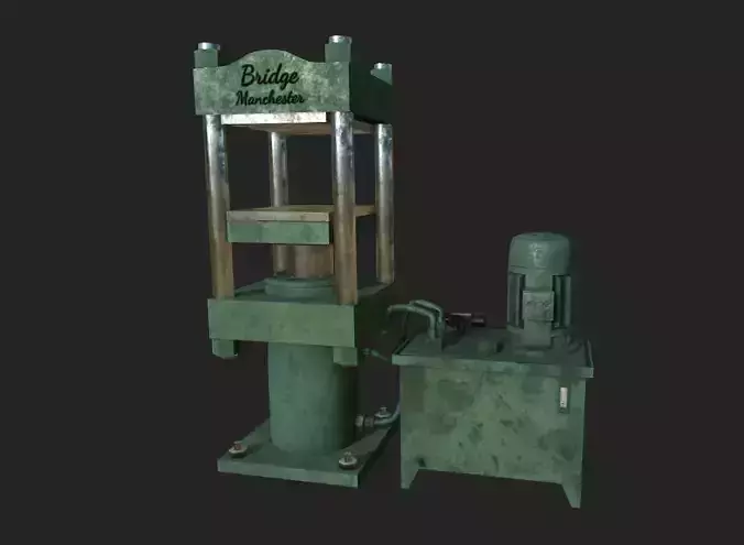 Hydraulic Press Low-poly 3D model