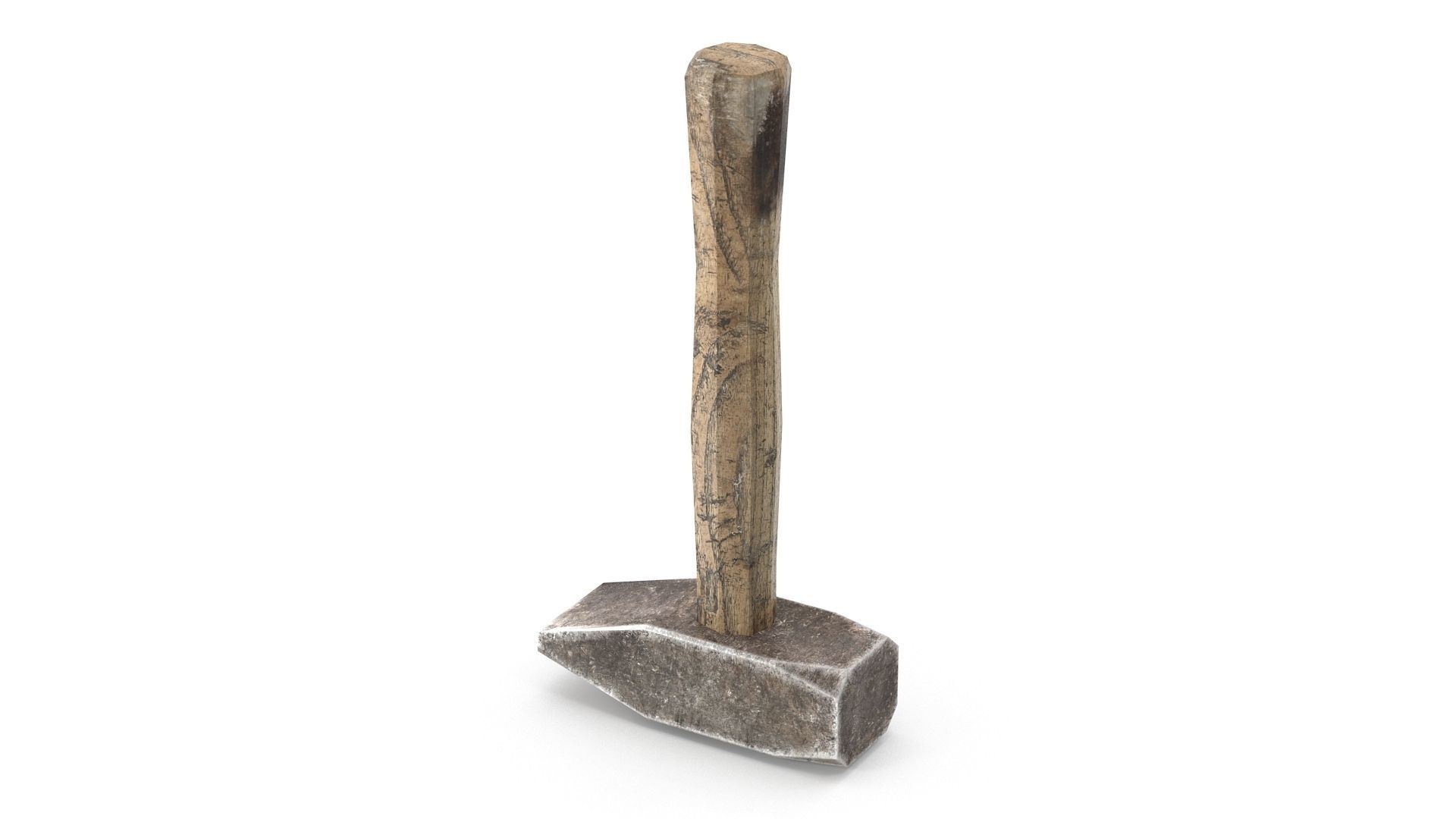Old Hammer - Lowpoly Low-poly 3D model_1