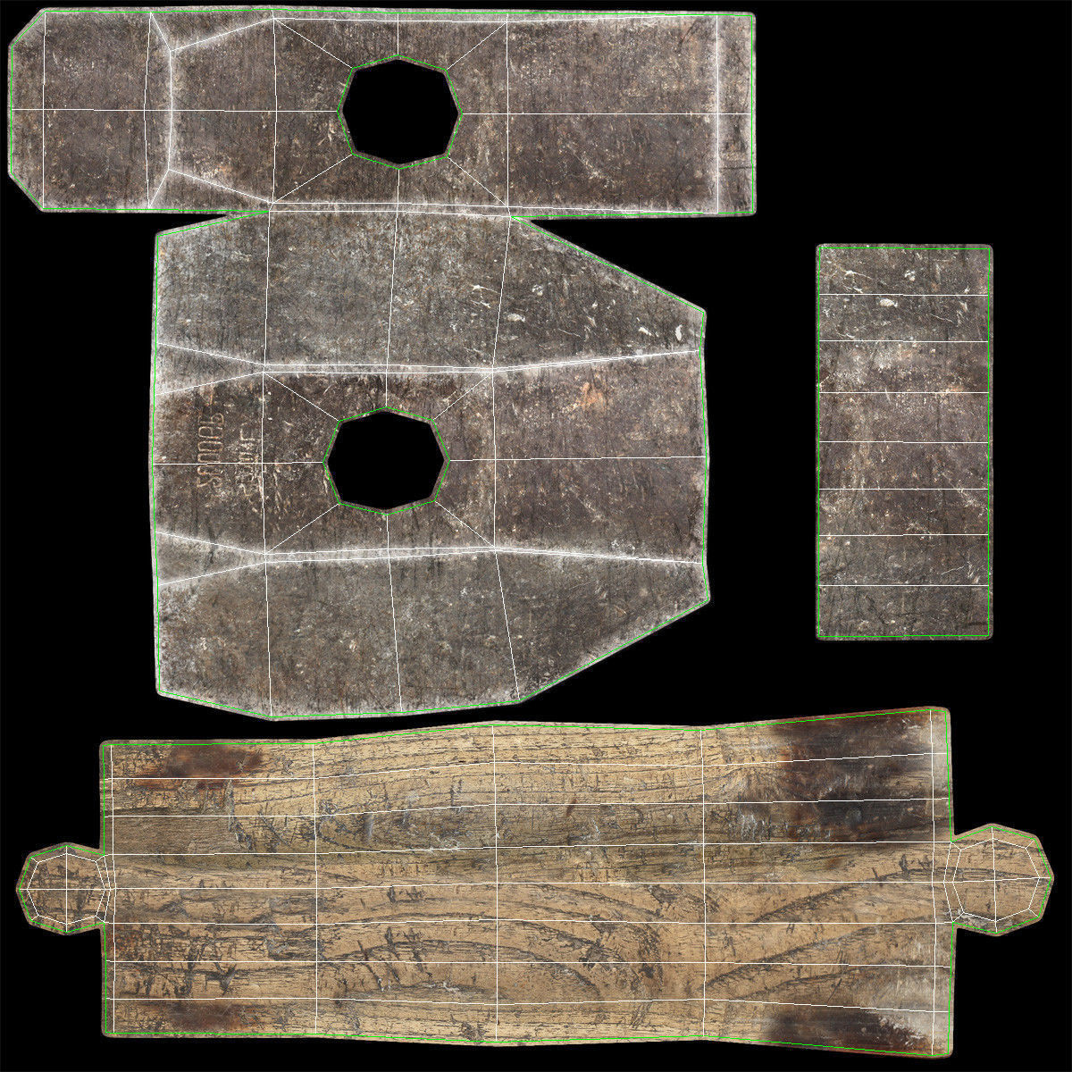 Old Hammer - Lowpoly Low-poly 3D model_8