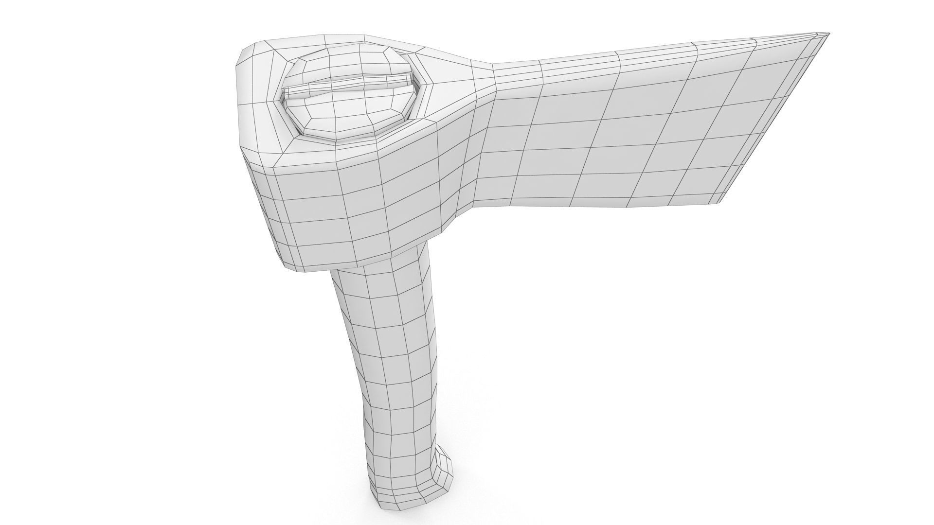 Old Axe Low-poly 3D model_8