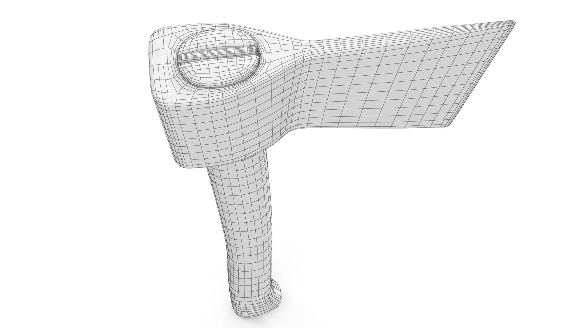 Old Axe Low-poly 3D model_9