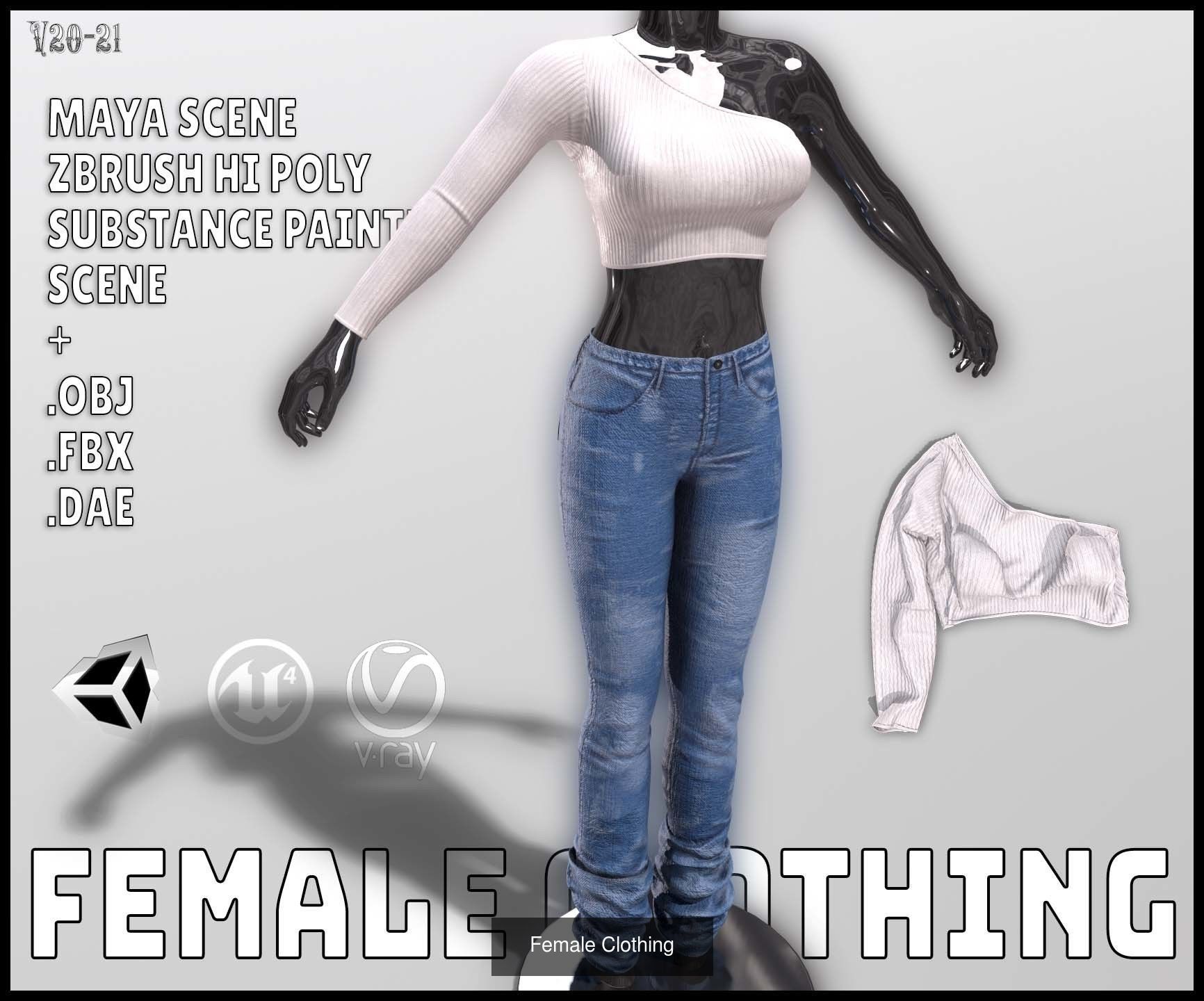 Woman Dresses 3D Model Collection_12