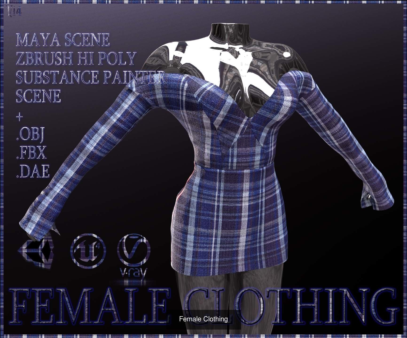 Woman Dresses 3D Model Collection_9