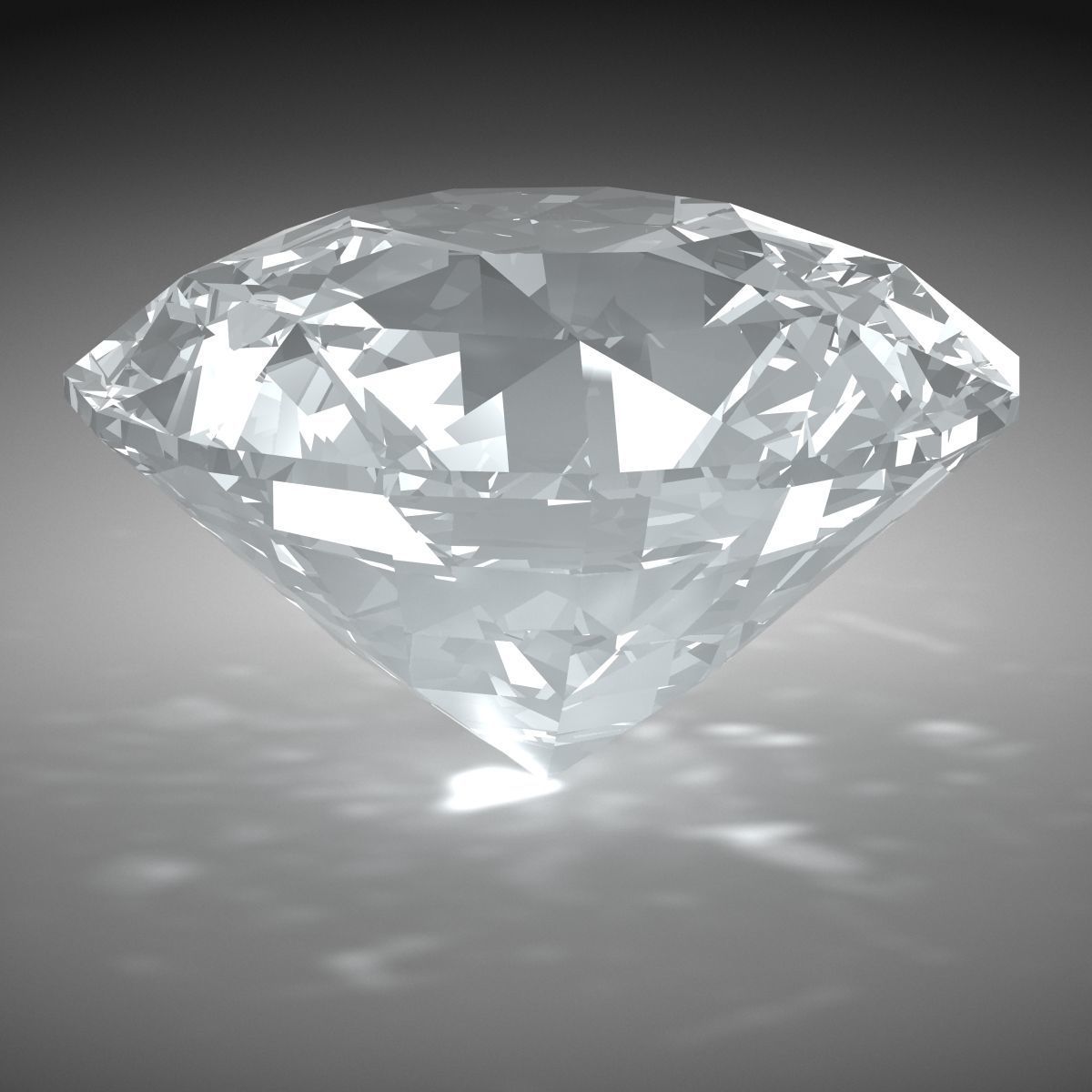 Diamond Low-poly 3D model_4