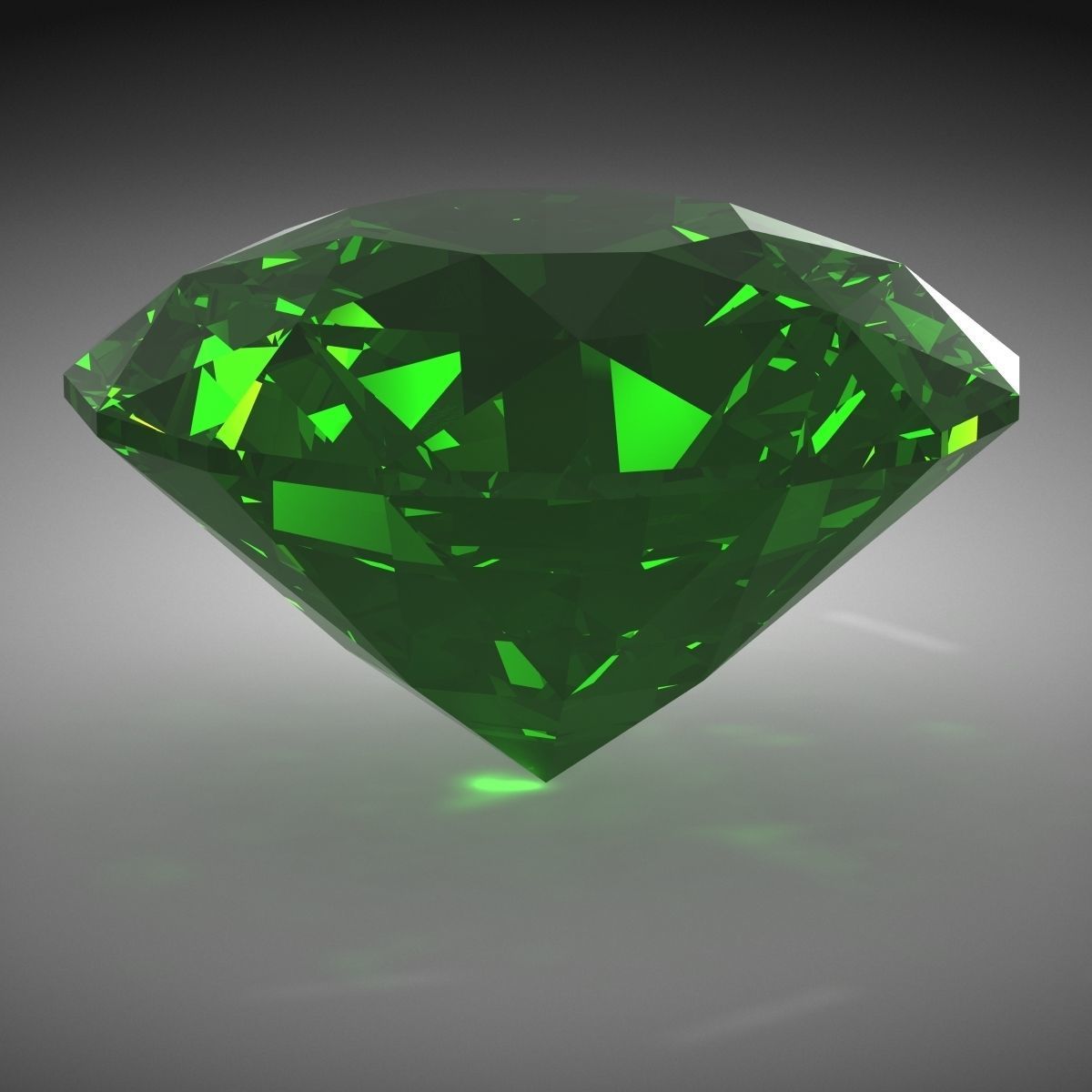 Diamond Low-poly 3D model_2