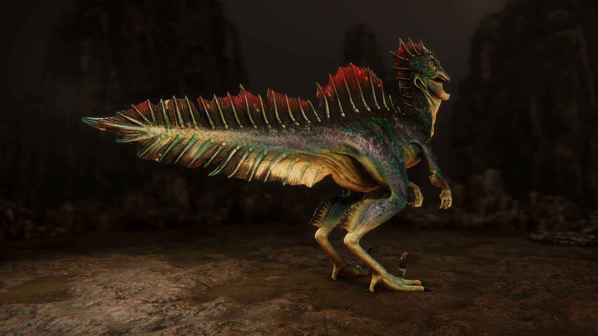 Raptors pack Low-poly 3D model_9