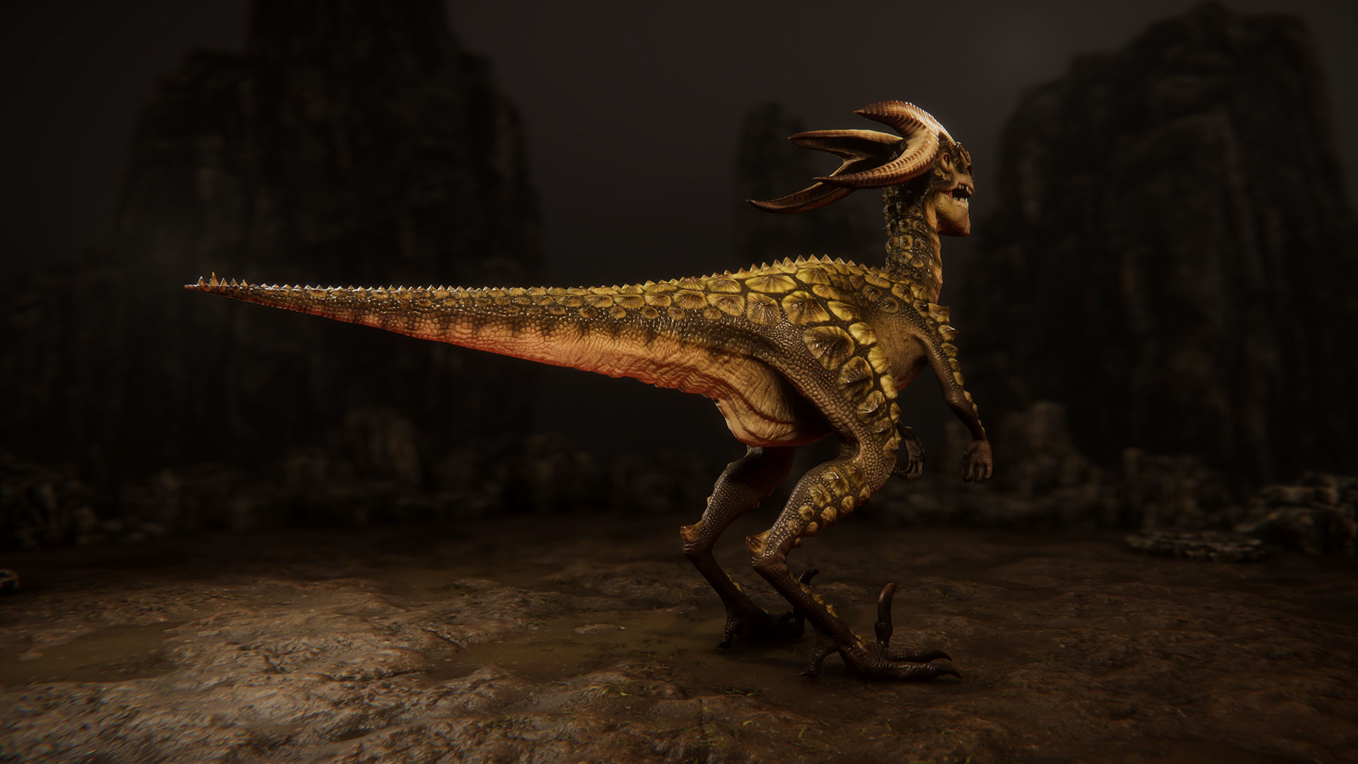 Raptors pack Low-poly 3D model_5