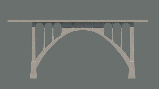 LOW POLY BRIDGE for maya Low-poly 3D model