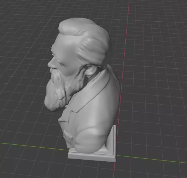 Friedrich Engels 3D print model_1
