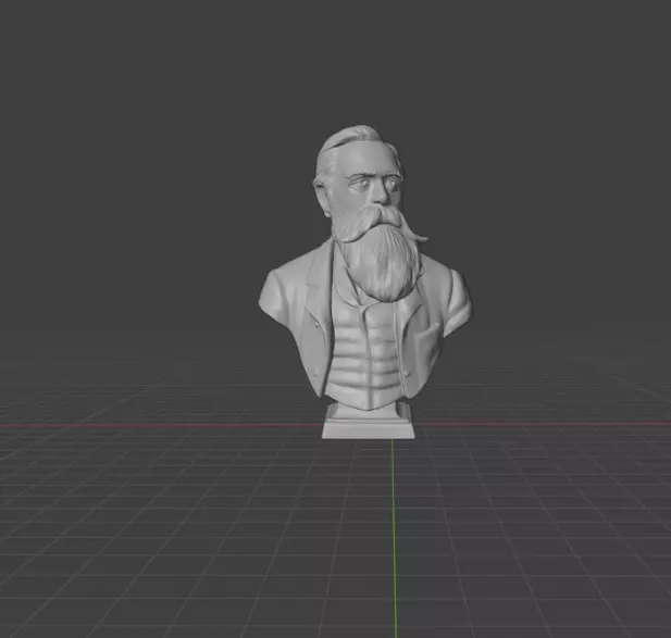 Friedrich Engels 3D print model_0