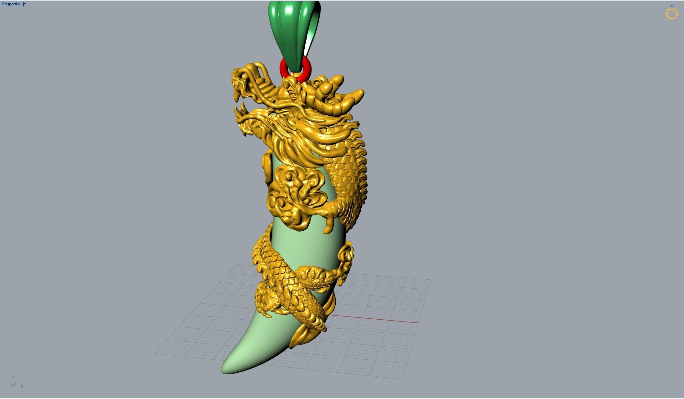 Necklace 3D Printing Dragon Model 2 3D print model_10