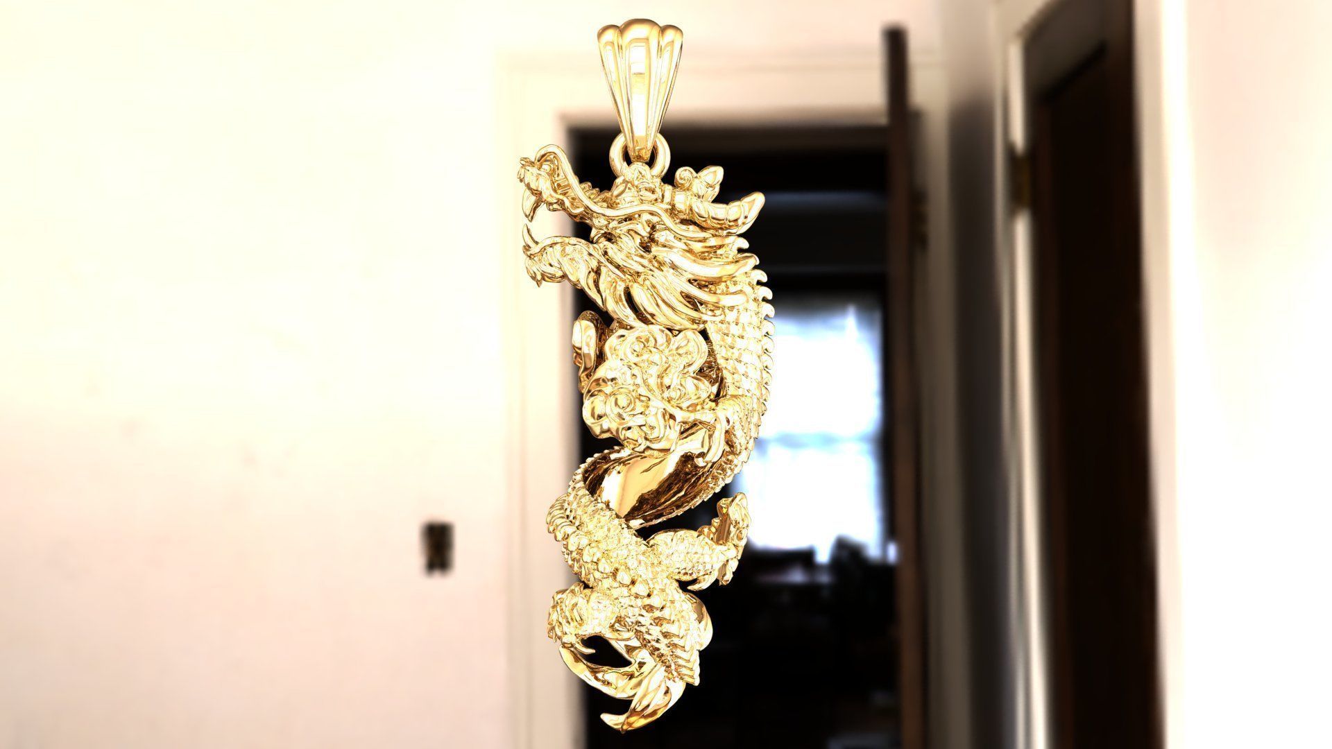 Necklace 3D Printing Dragon Model 2 3D print model_1