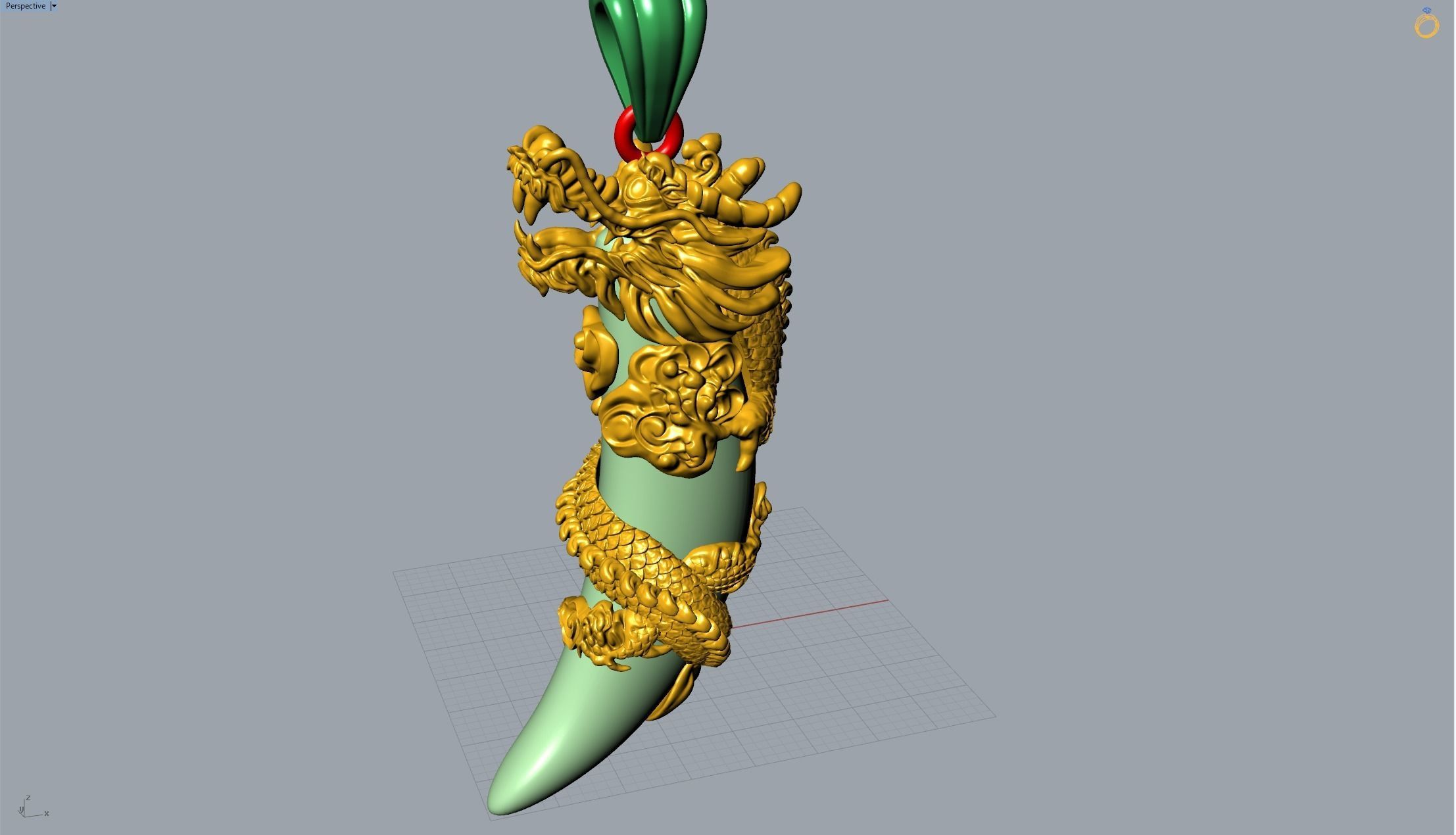 Necklace 3D Printing Dragon Model 2 3D print model_9