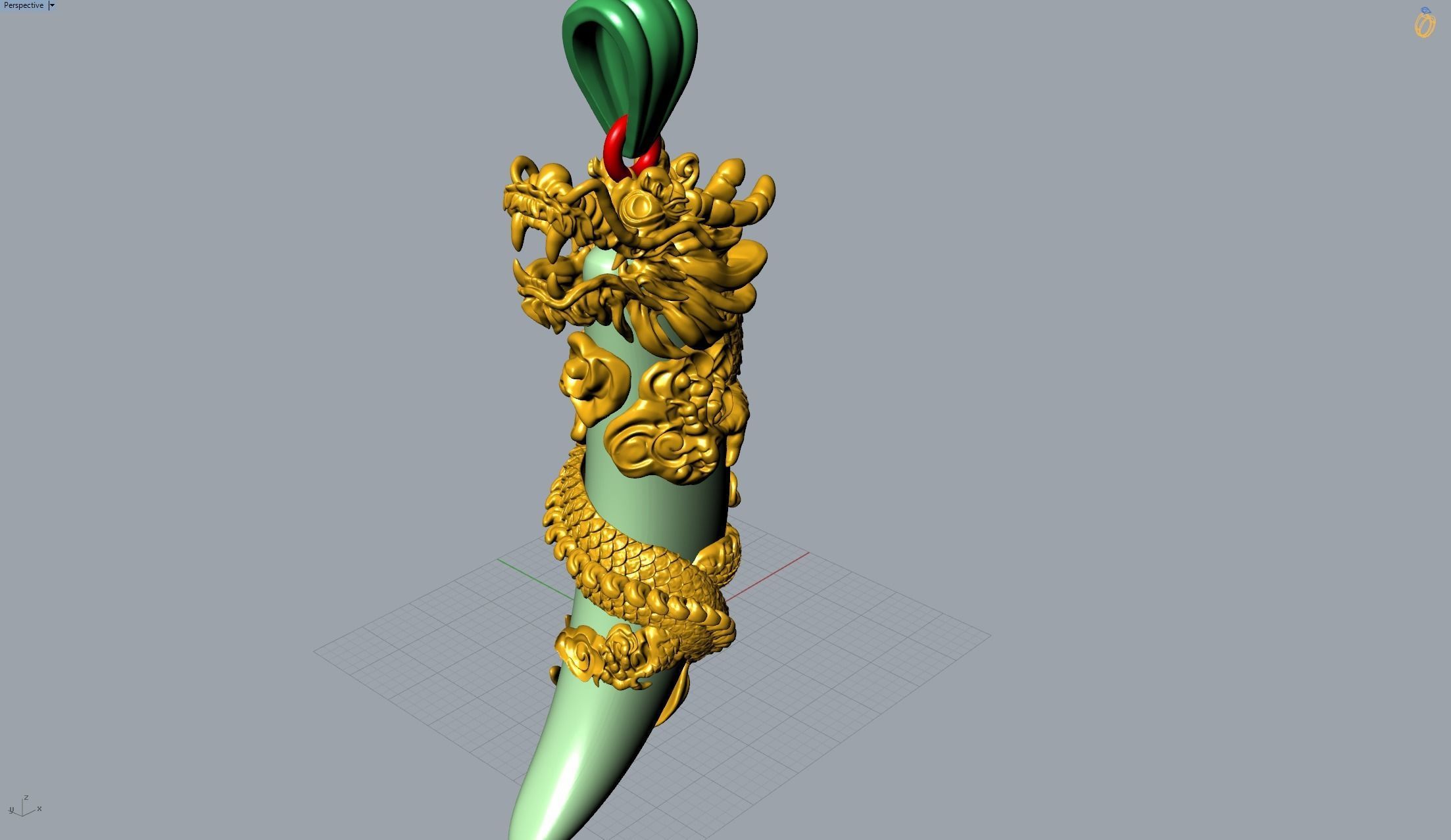 Necklace 3D Printing Dragon Model 2 3D print model_8