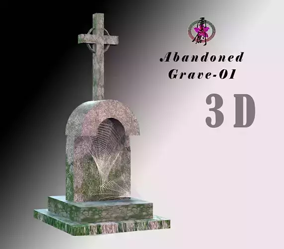 Abandoned Grave-01 Low-poly 3D model