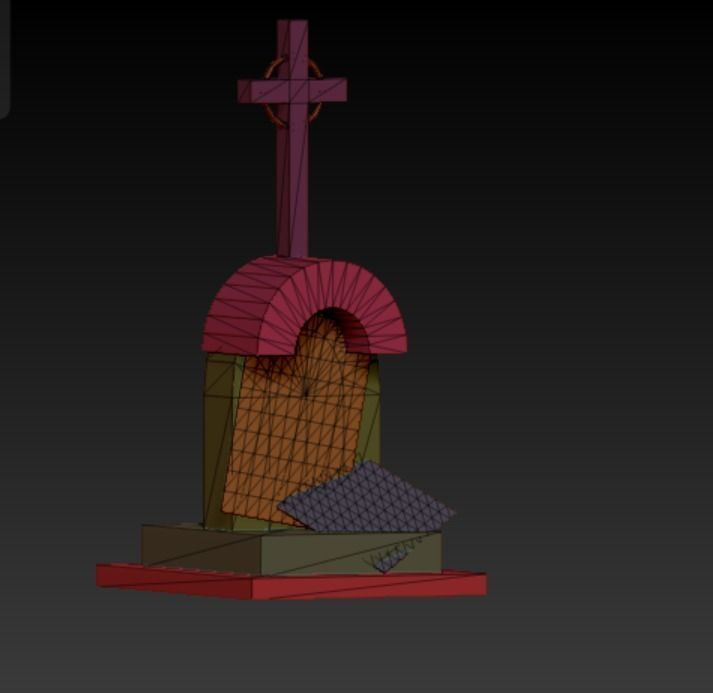 Abandoned Grave-01 Low-poly 3D model_3