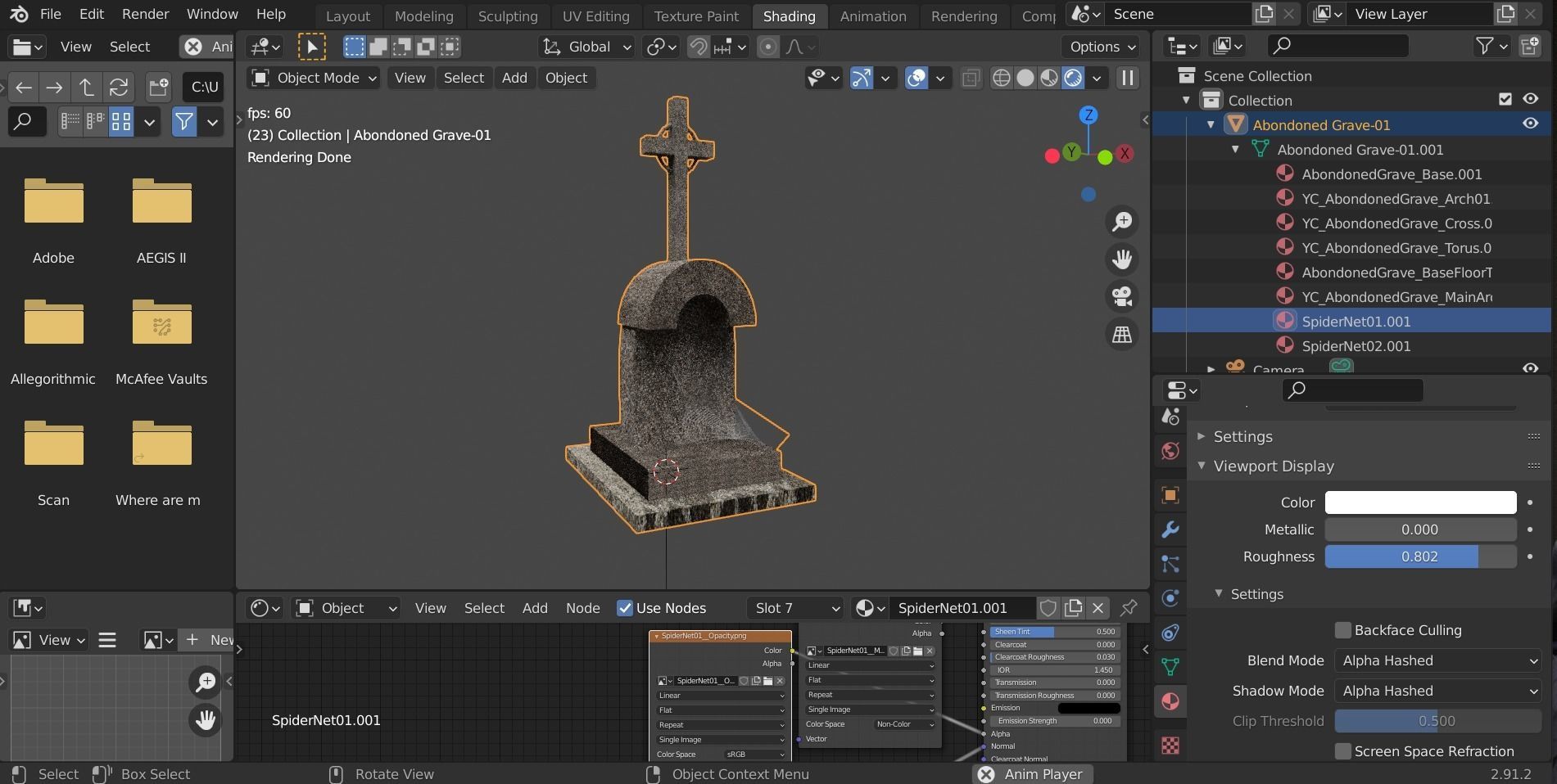 Abandoned Grave-01 Low-poly 3D model_2