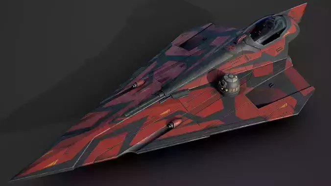 Star Wars Jedi Starfighter - Maul s Revenge Low-poly 3D model