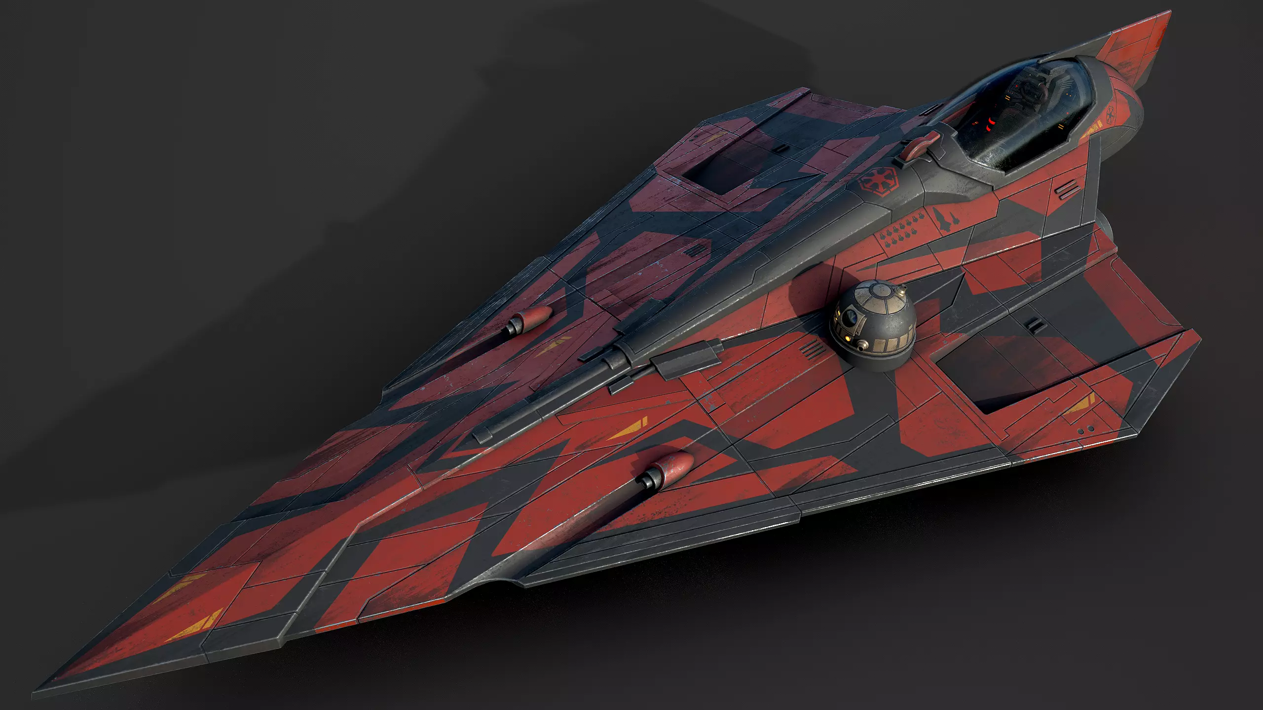Star Wars Jedi Starfighter - Maul s Revenge Low-poly 3D model_0