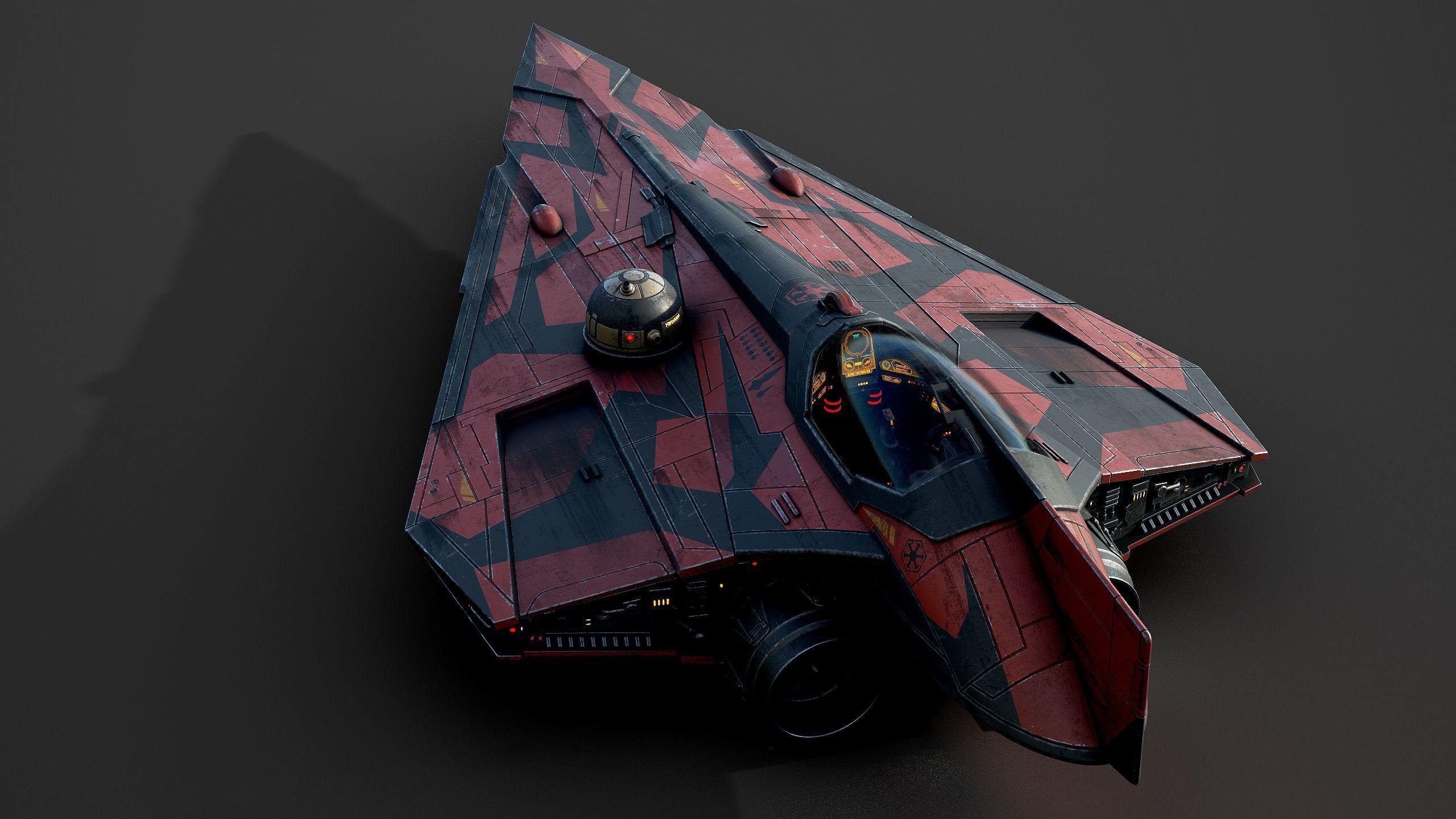 Star Wars Jedi Starfighter - Maul s Revenge Low-poly 3D model_4