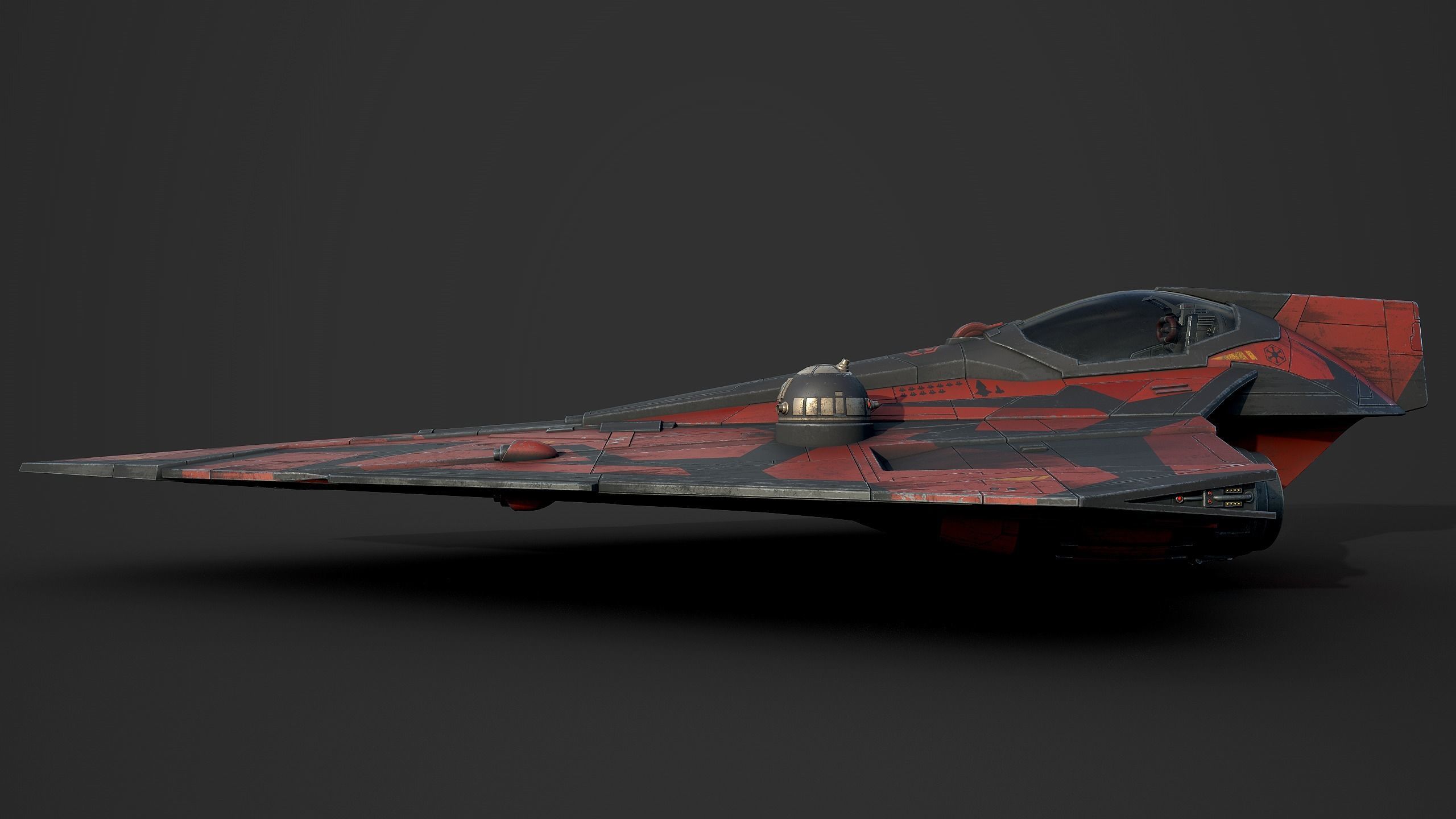 Star Wars Jedi Starfighter - Maul s Revenge Low-poly 3D model_5