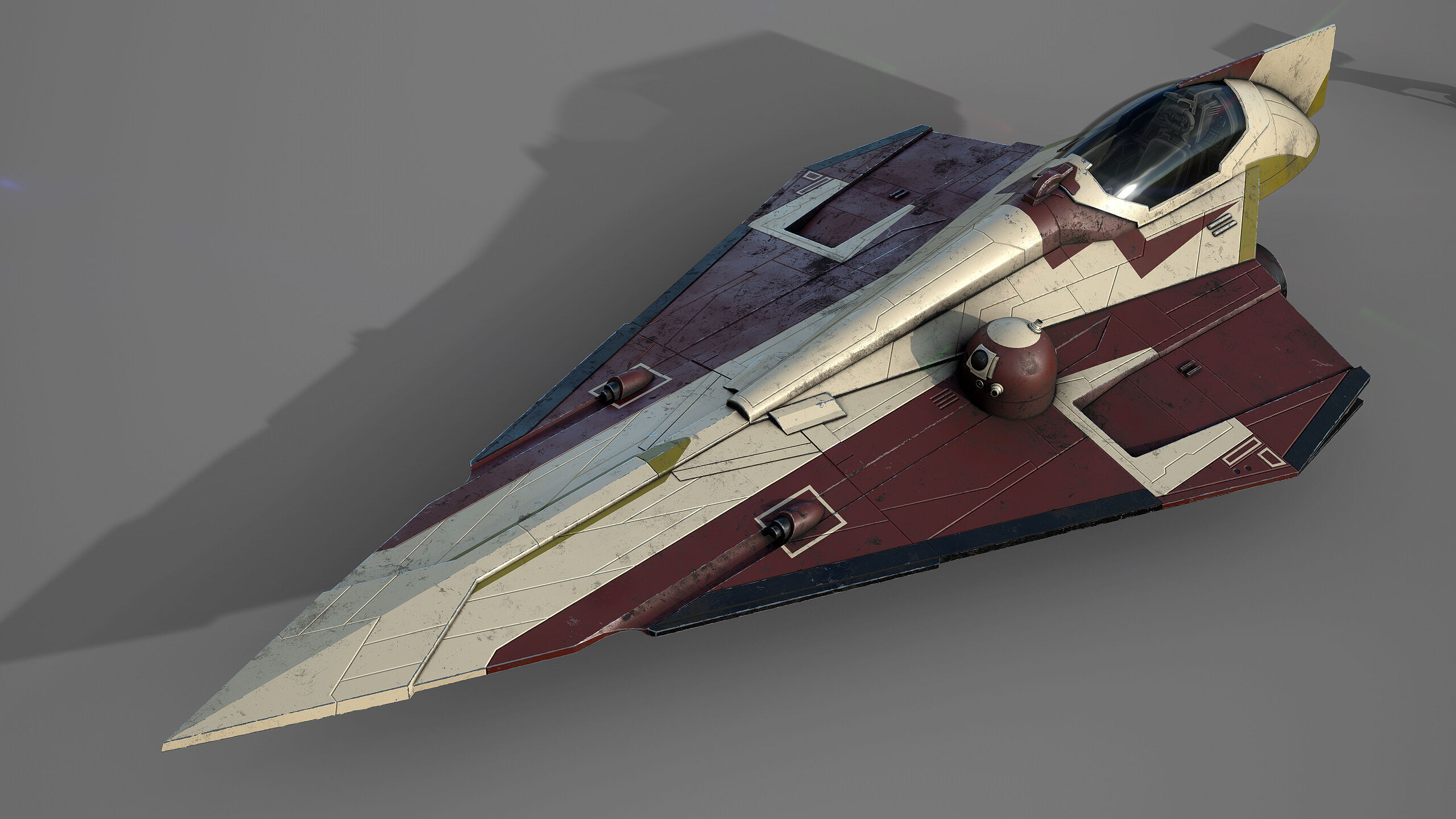 Star Wars Jedi Starfighter - Maul s Revenge Low-poly 3D model_13