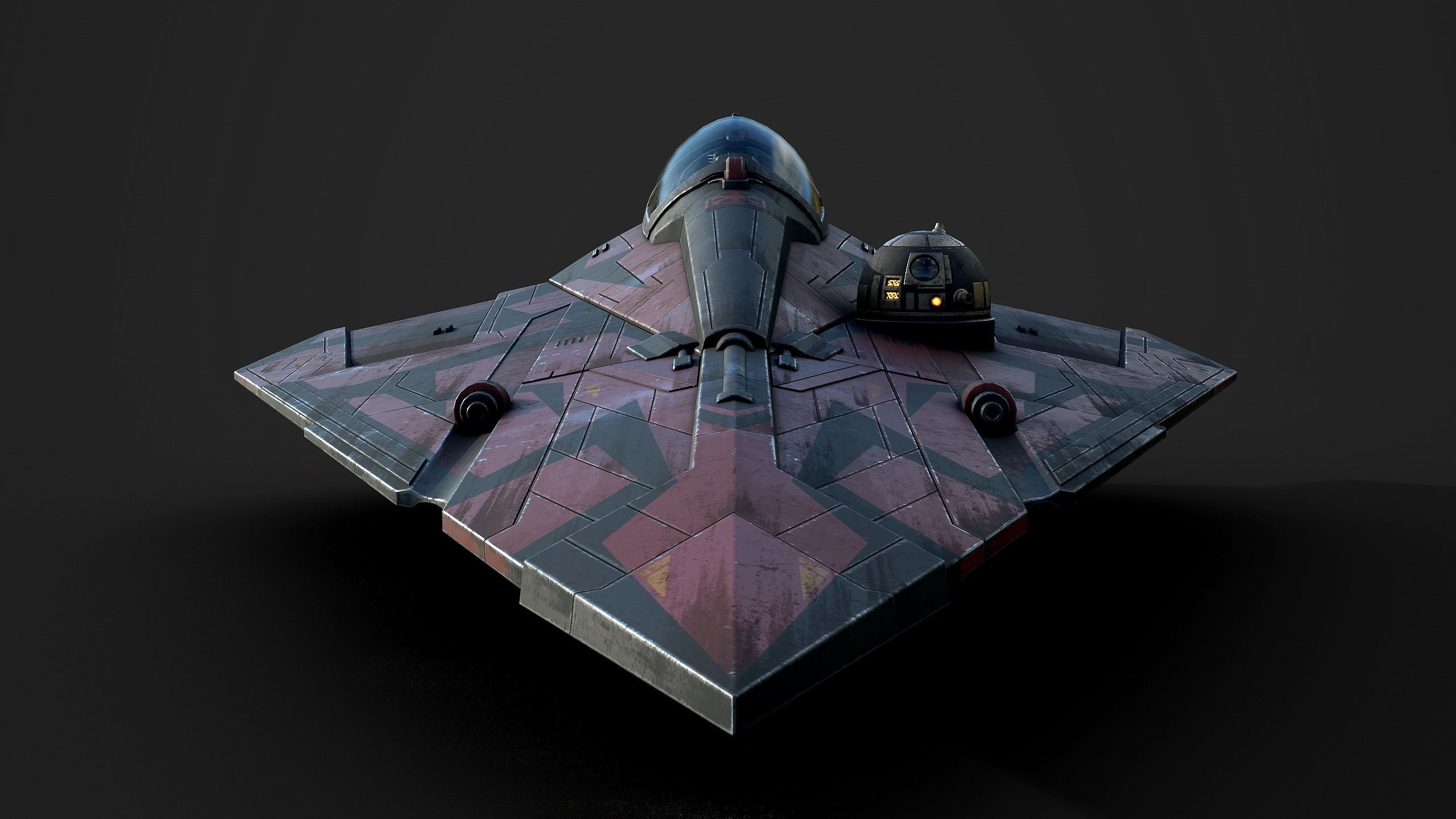 Star Wars Jedi Starfighter - Maul s Revenge Low-poly 3D model_2