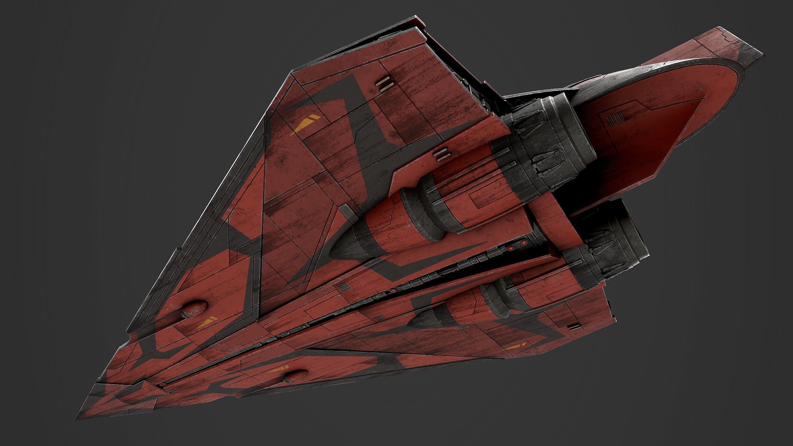 Star Wars Jedi Starfighter - Maul s Revenge Low-poly 3D model_6