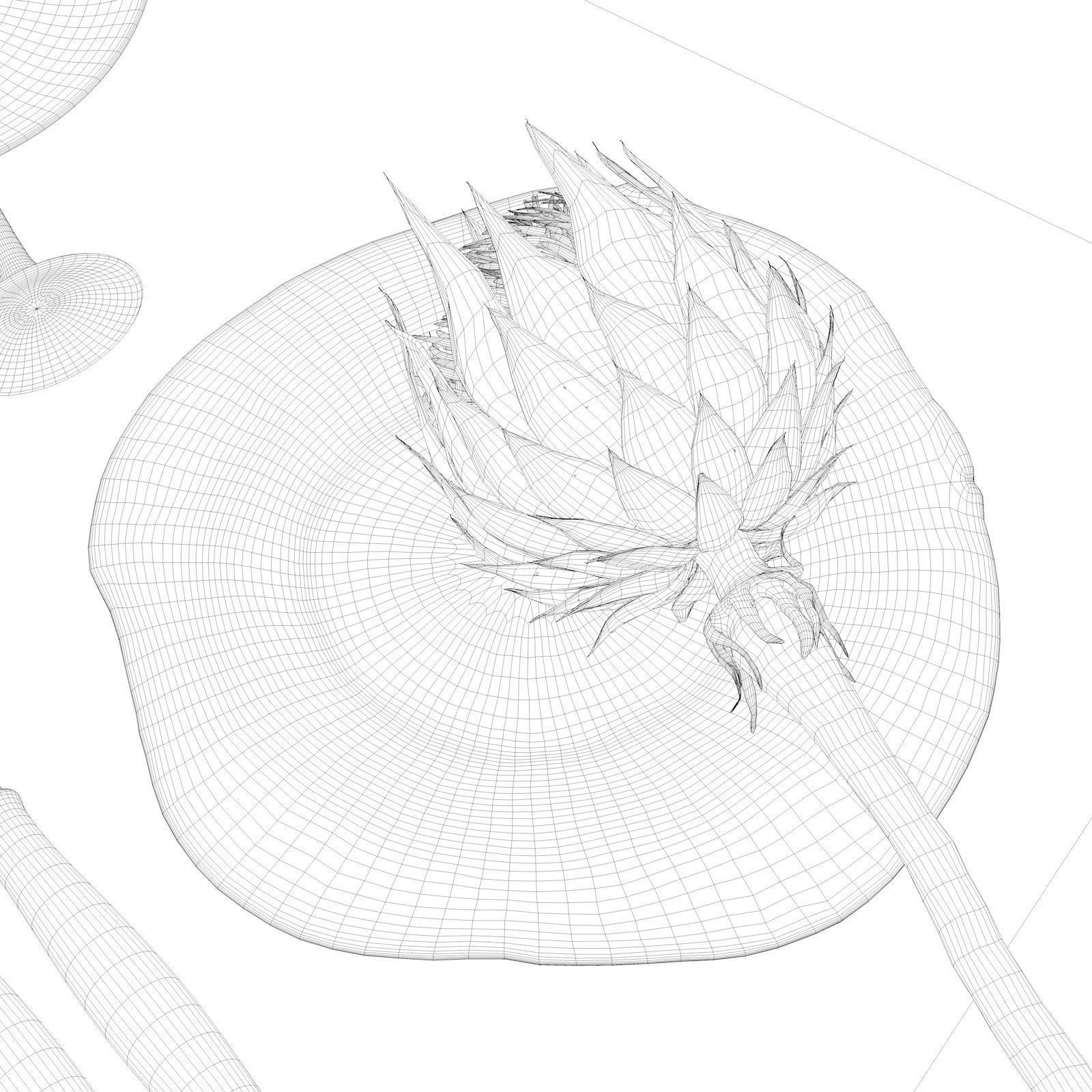 Terra Plates Cutlery with Artichoke 3D model_5