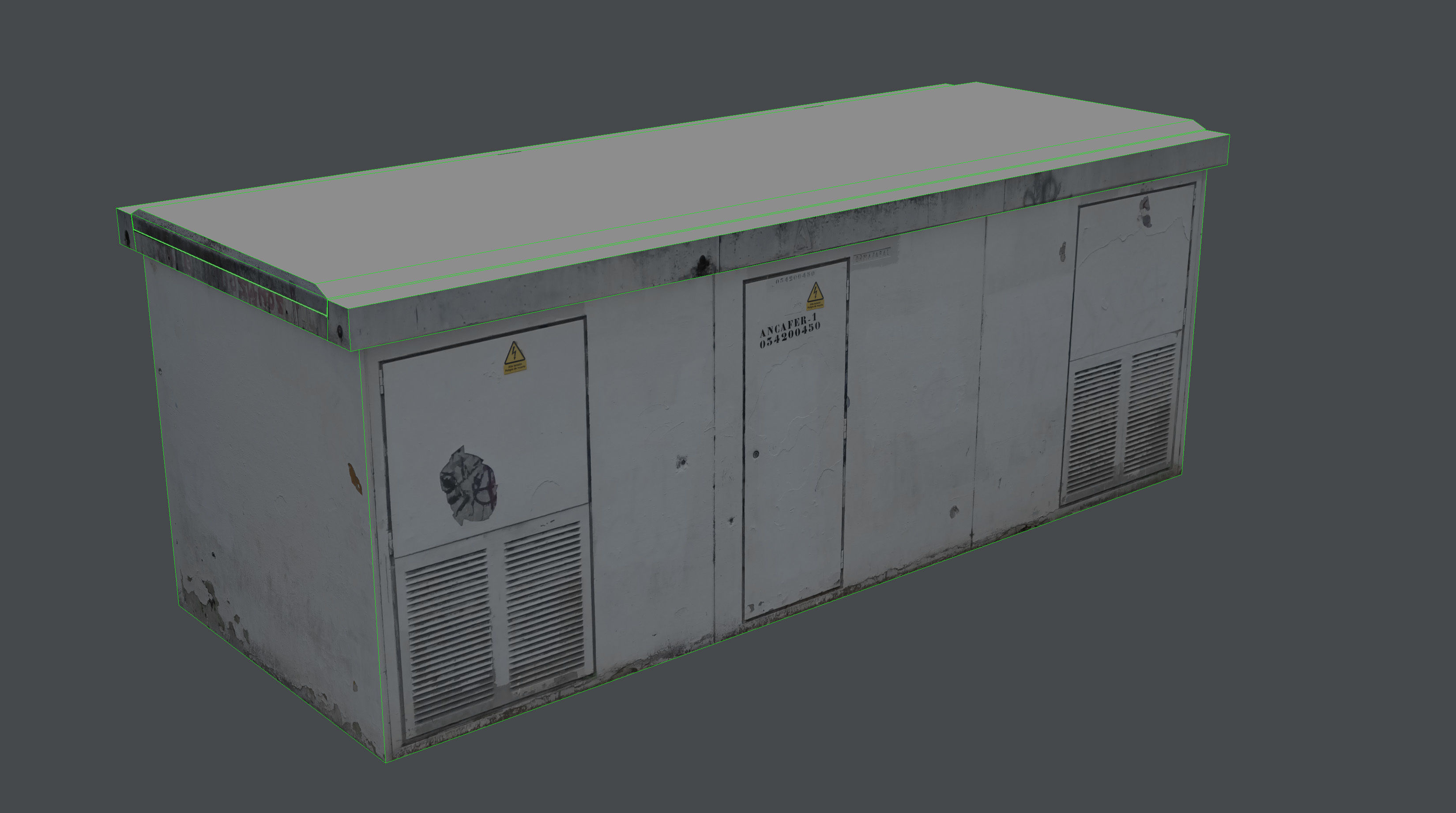 Power Generator PBR LowPoly Low-poly 3D model_16