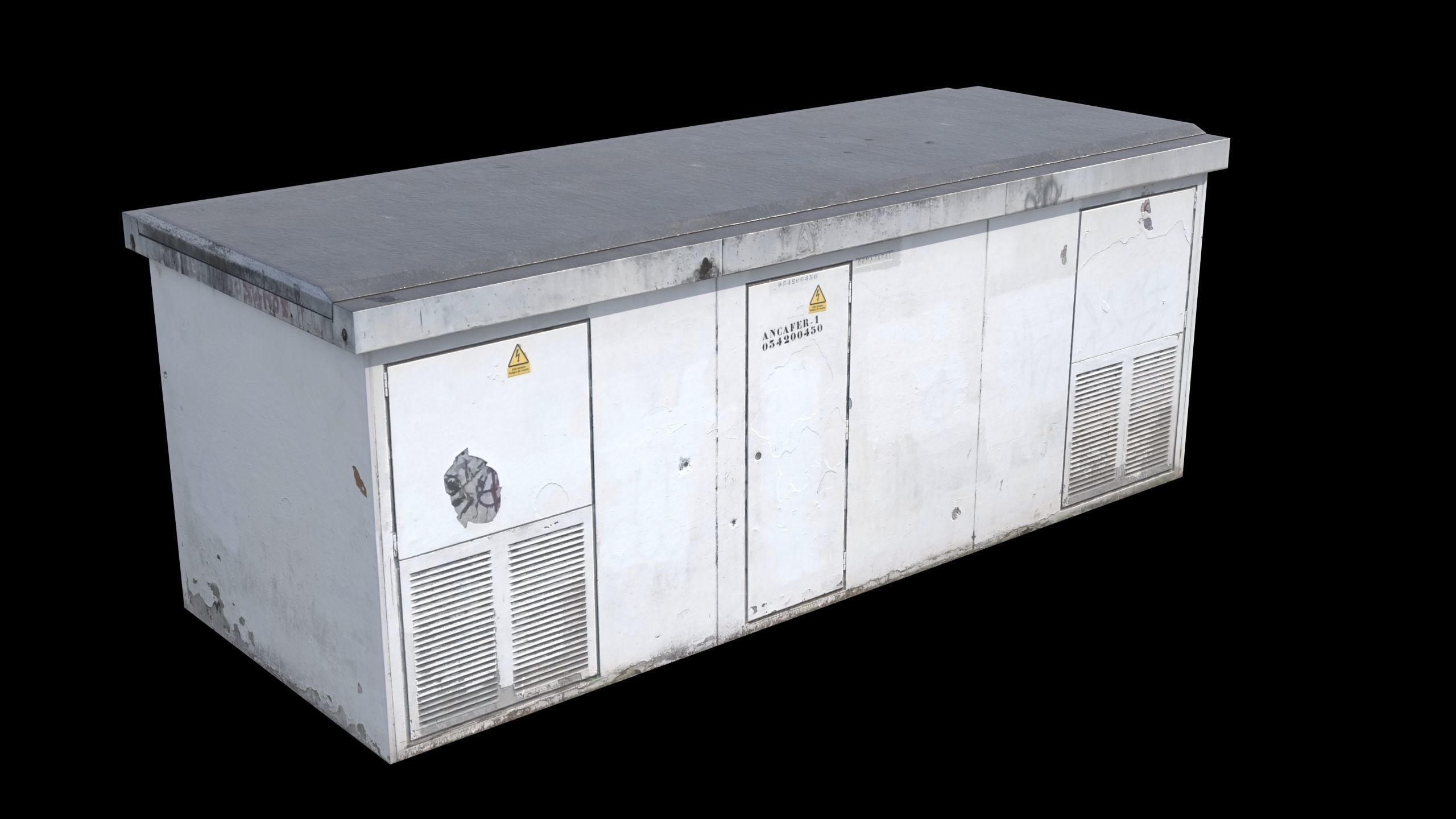 Power Generator PBR LowPoly Low-poly 3D model_8