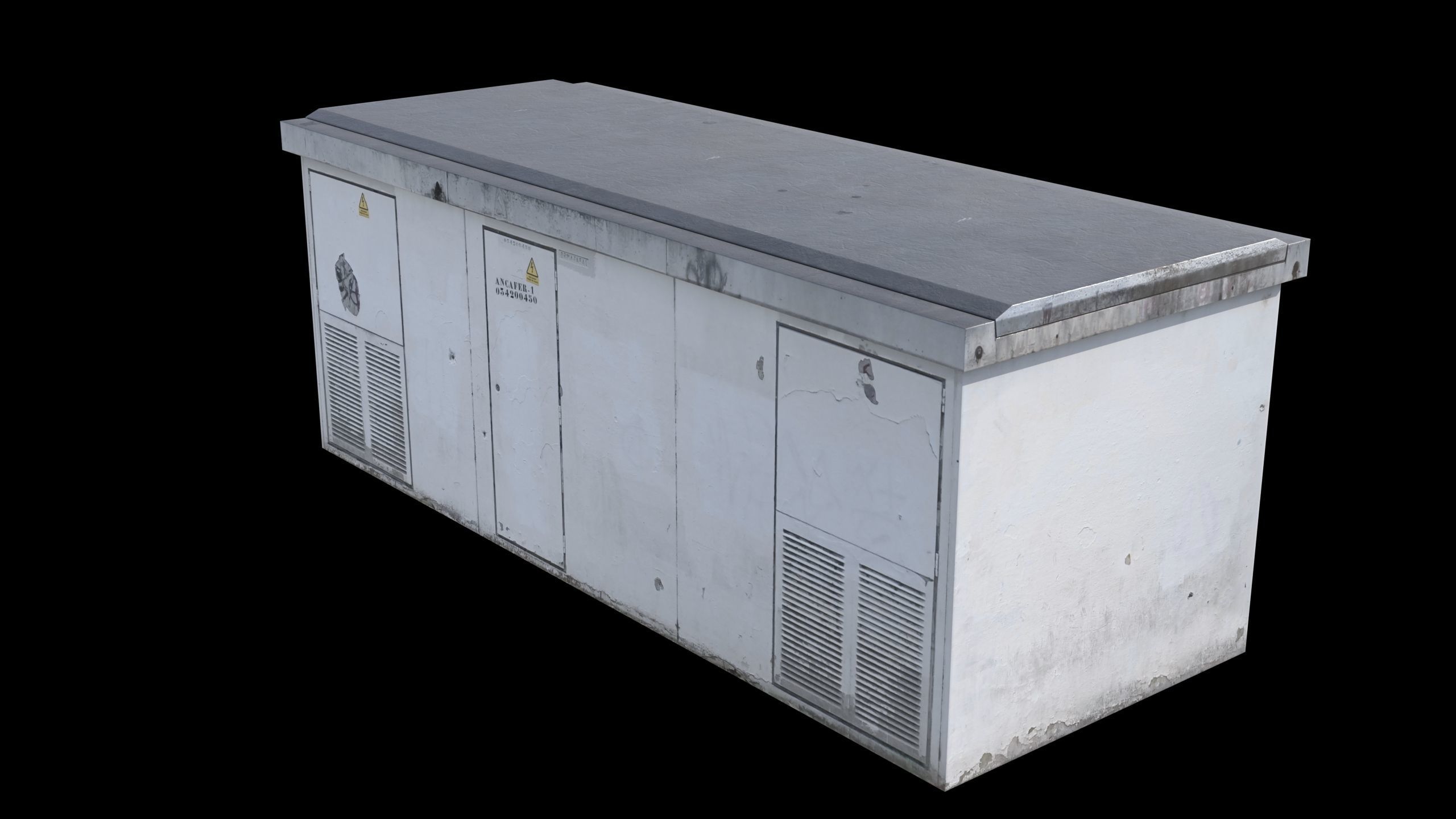 Power Generator PBR LowPoly Low-poly 3D model_10